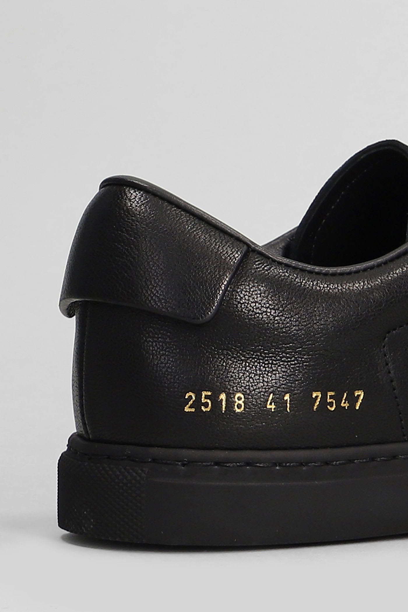 Common Projects Court Classic Sneakers In Black Suede And Leather In Black