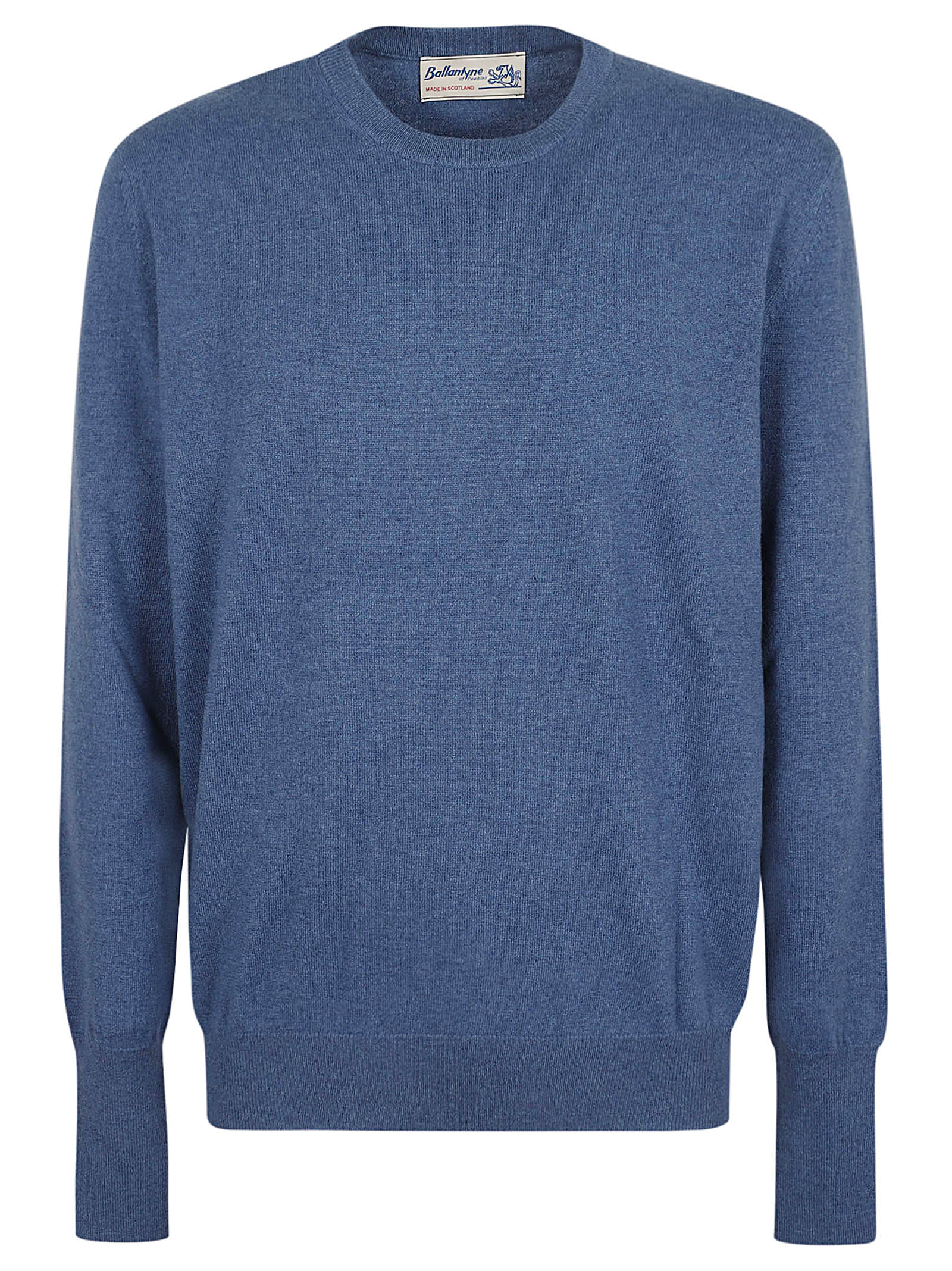 Shop Ballantyne Round Neck Pullover In Avio