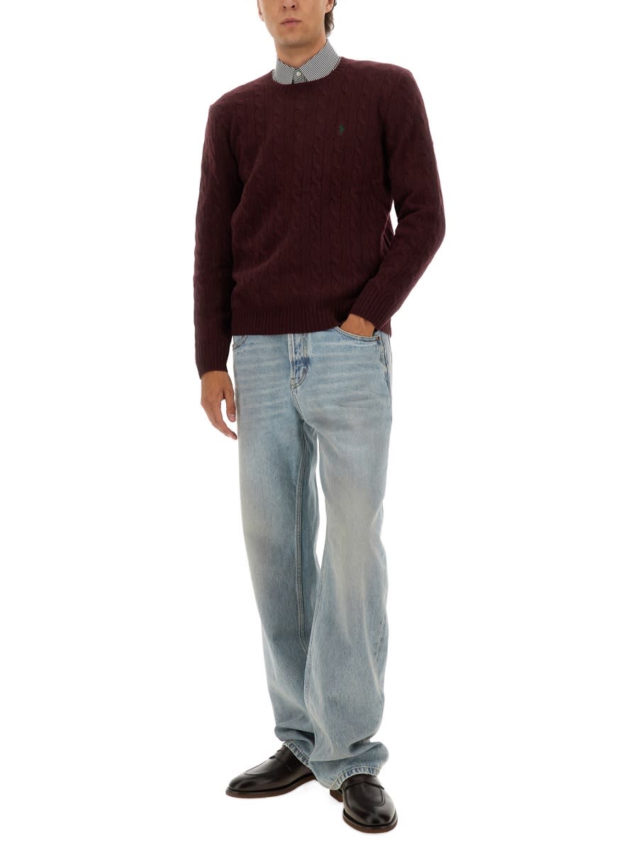 Polo Ralph Lauren Sweater In Burgundy