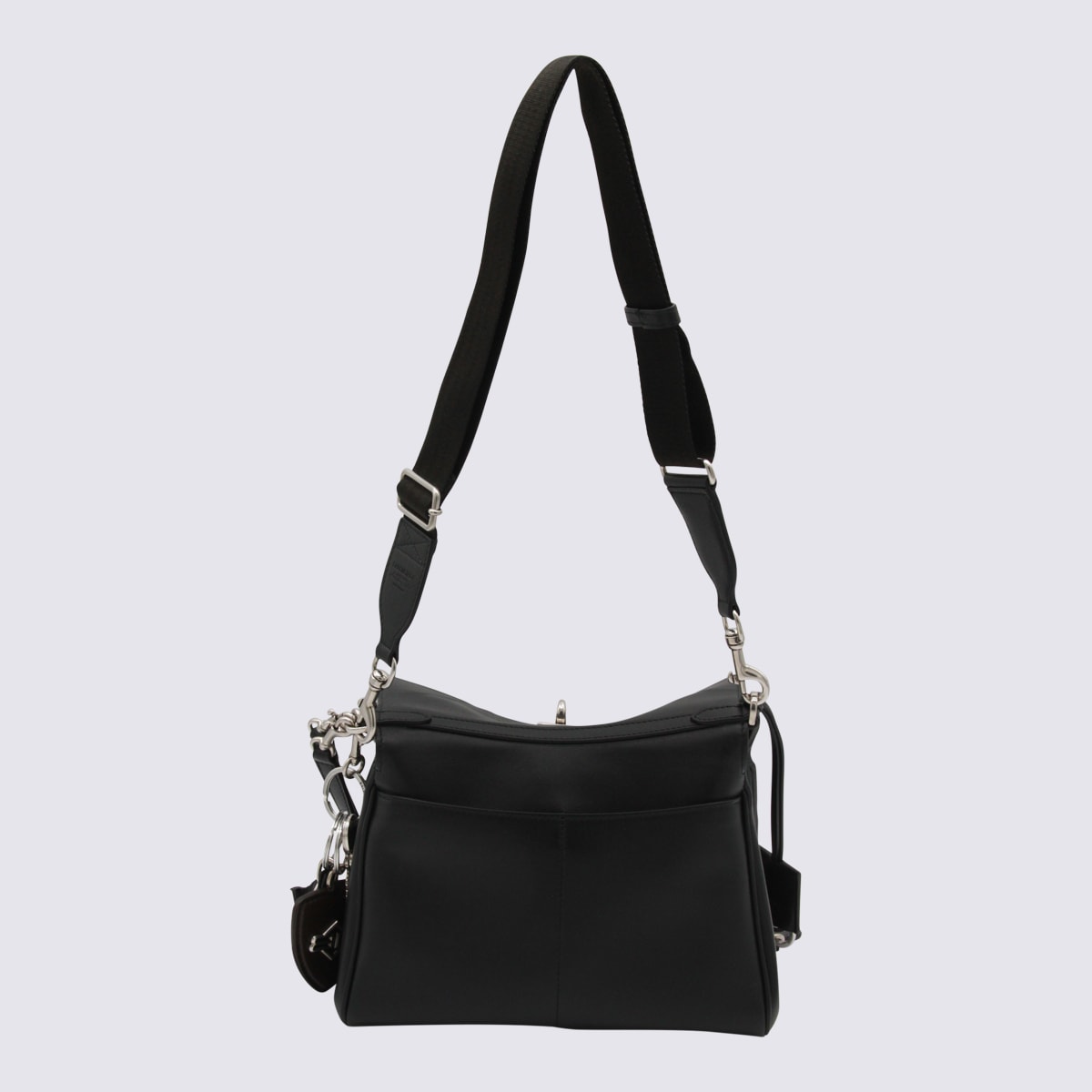 Balenciaga Black Leather Lamborghini Rodeo Shoulder Bag In Black