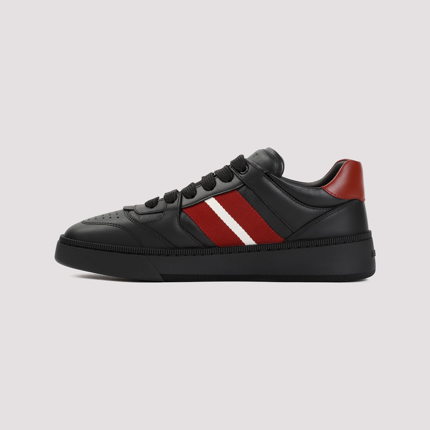 Shop Bally Rebby Sneakers In Black Black Red