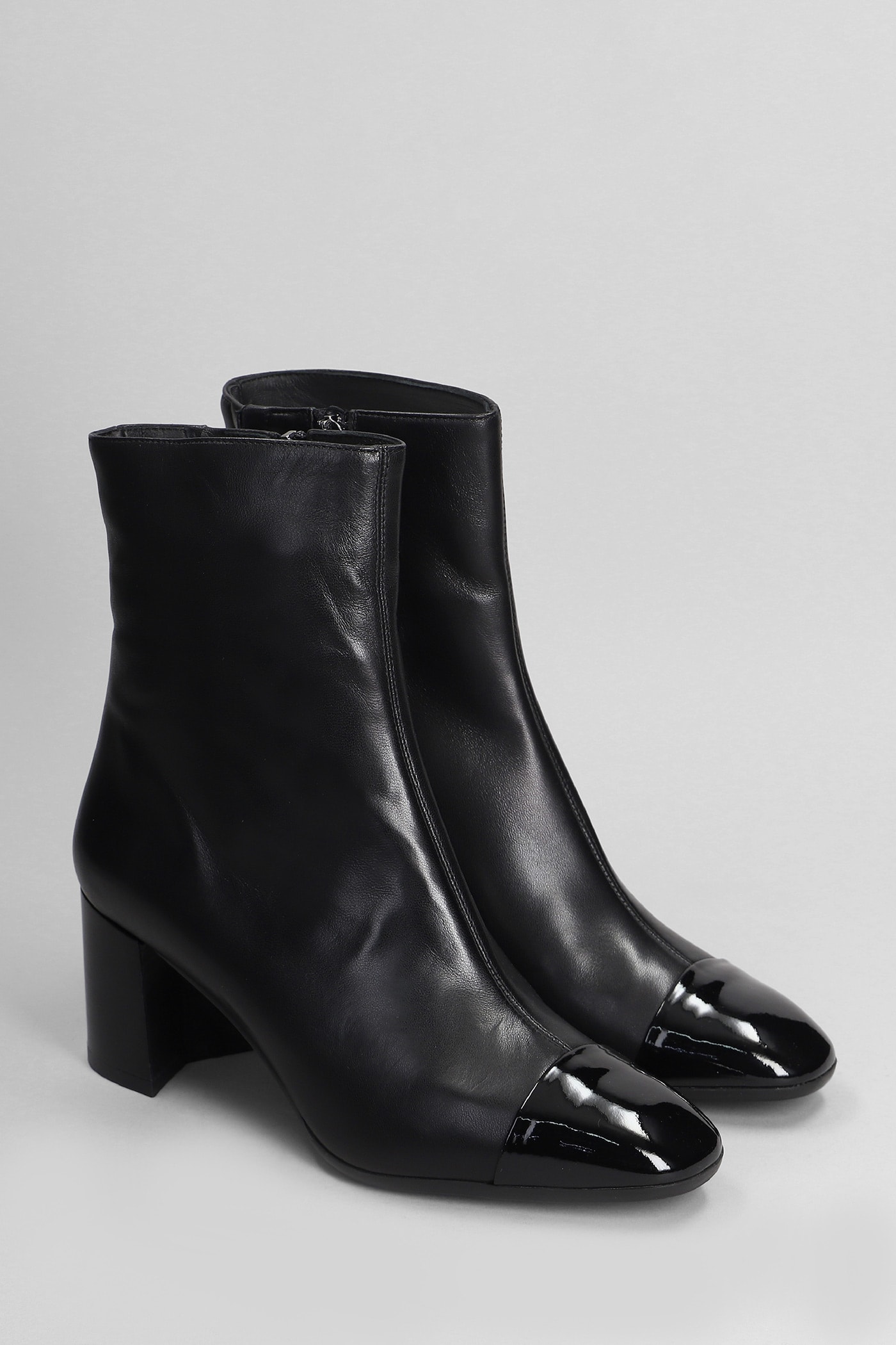 Shop Carel Esprit High Heels Ankle Boots In Black Leather