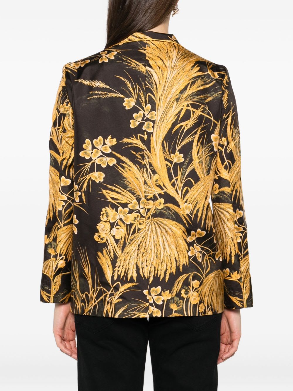 F.r.s For Restless Sleepers For Restless Sleepers Printed Silk Shirt In Yellow