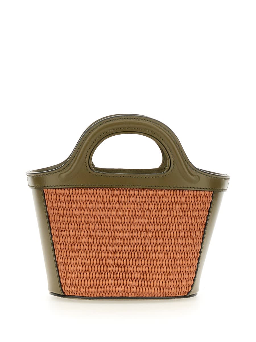 Shop Marni Tropicalia Micro Bag In Brick Red