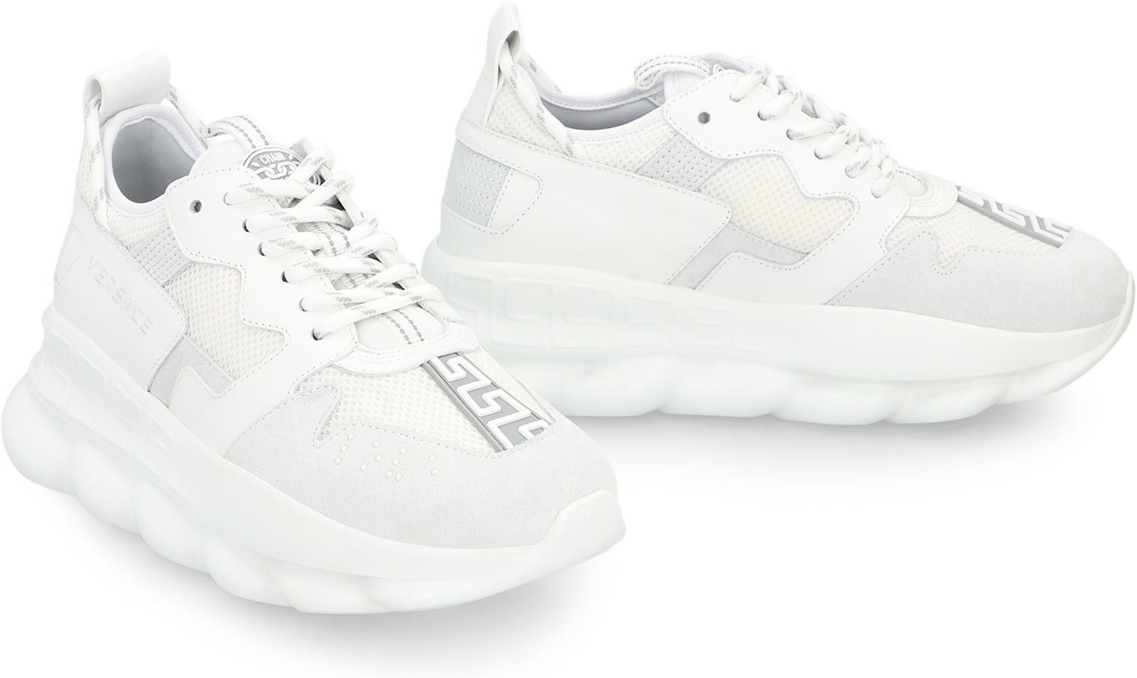 Versace Chain Reaction Oversize Sneakers In Red