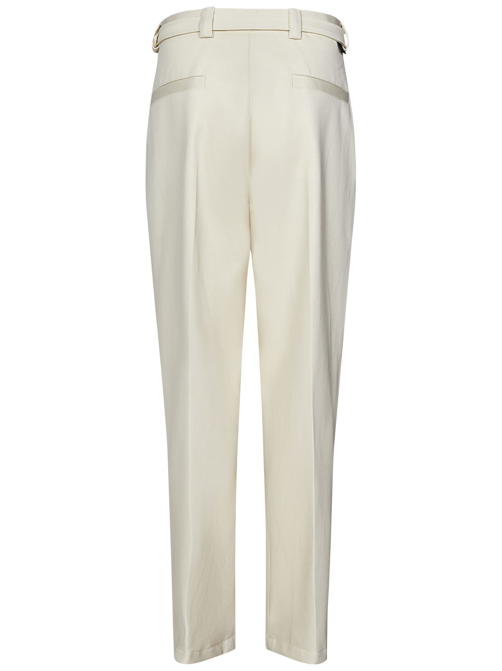 Shop Low Brand Virgil Trousers In White