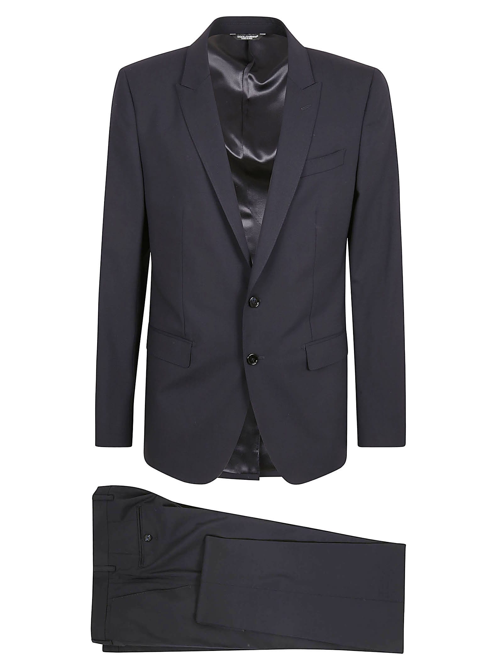 Dolce & Gabbana Dg Essentials Suit In Dark Blue