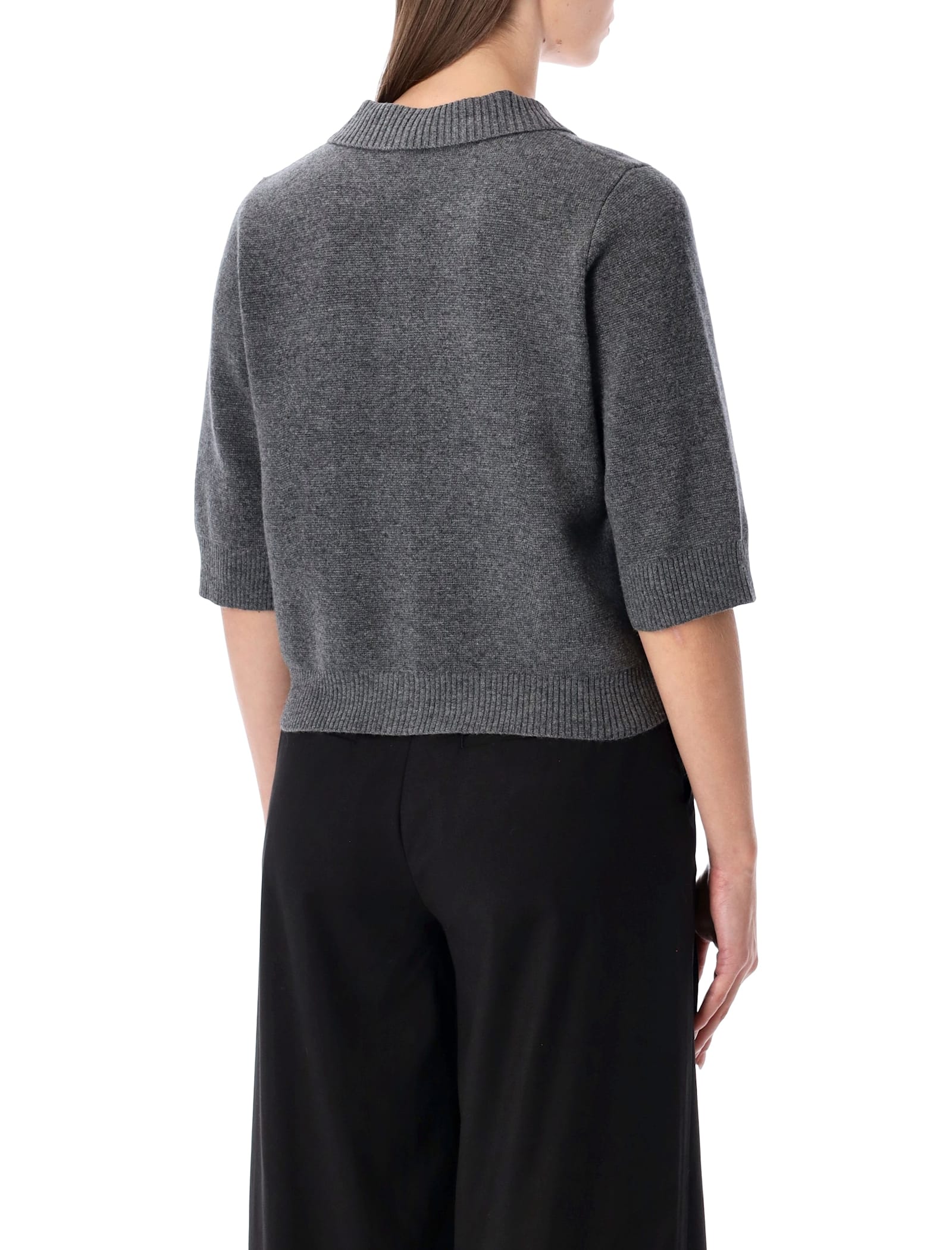 The Garment Como Grey Melange Wool Cashmere Cardigan In Gray