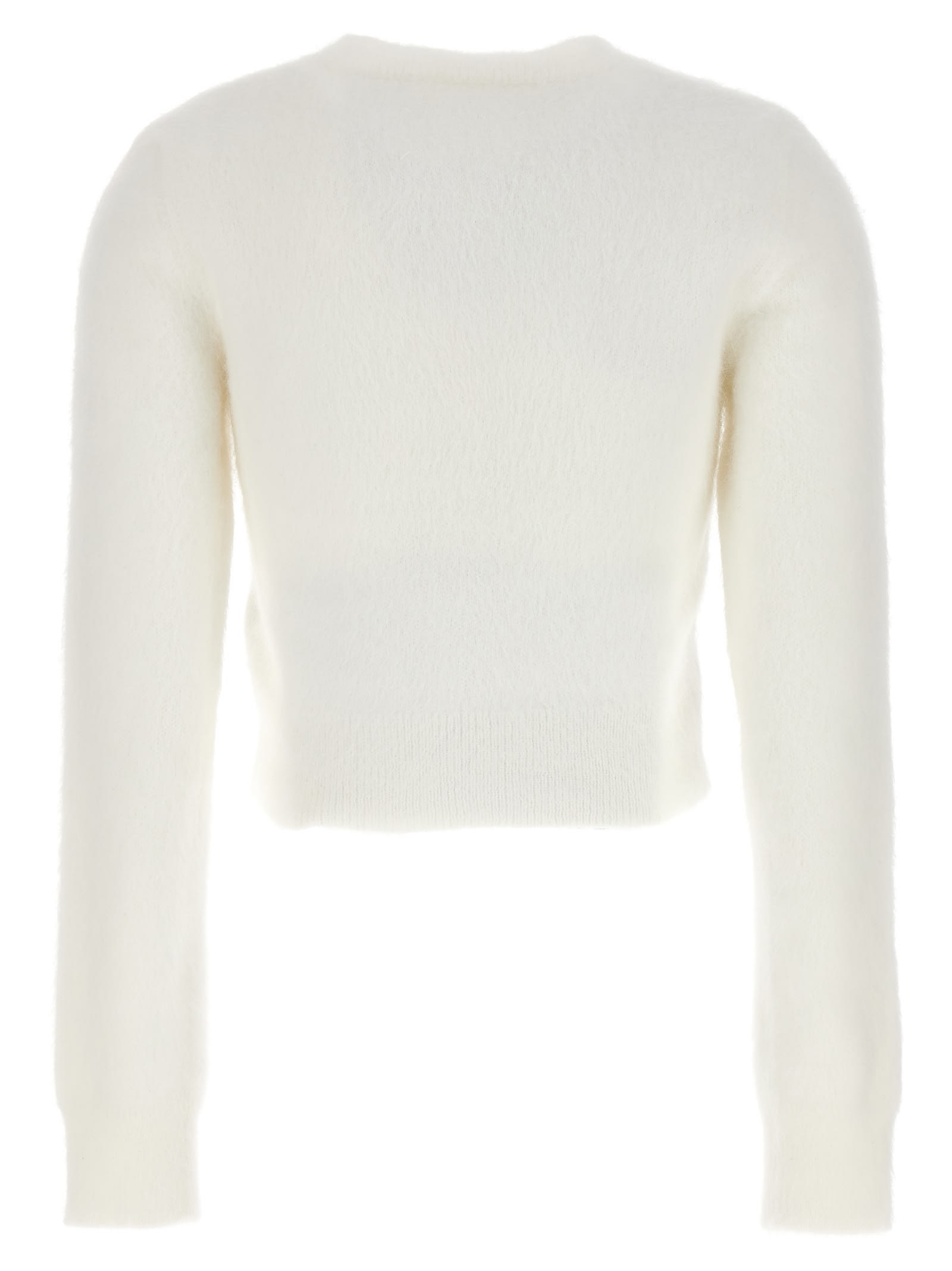 Shop Maison Margiela Pearl Buttons Cardigan In White