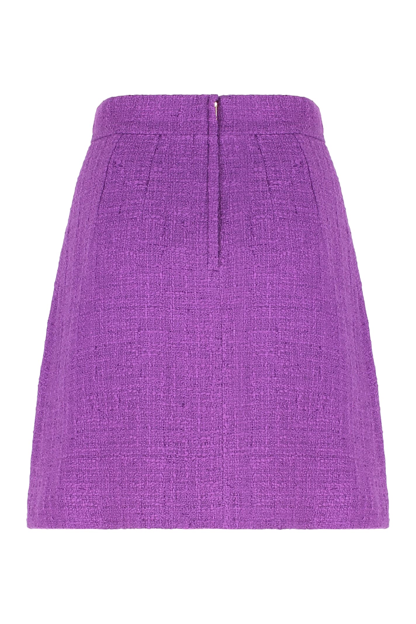 Dolce & Gabbana Rachel Tweed Mini-skirt In Purple