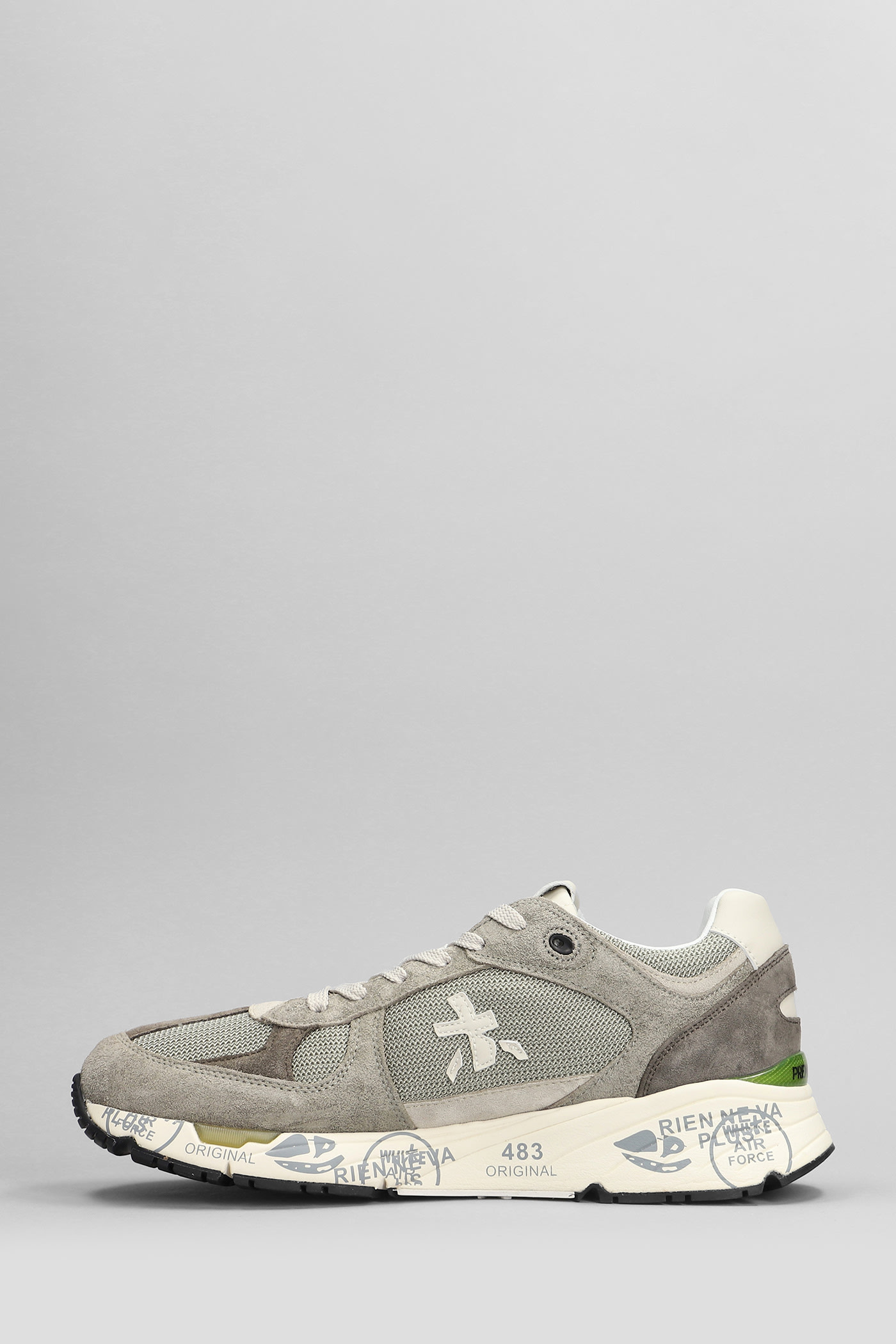 Shop Premiata Mase Sneakers In Taupe Suede And Fabric