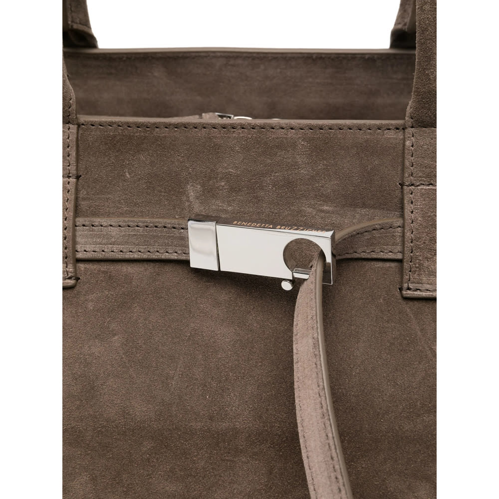 Benedetta Bruzziches Brown Calf Leather Bos Taurus Shoulder Bag In Brown