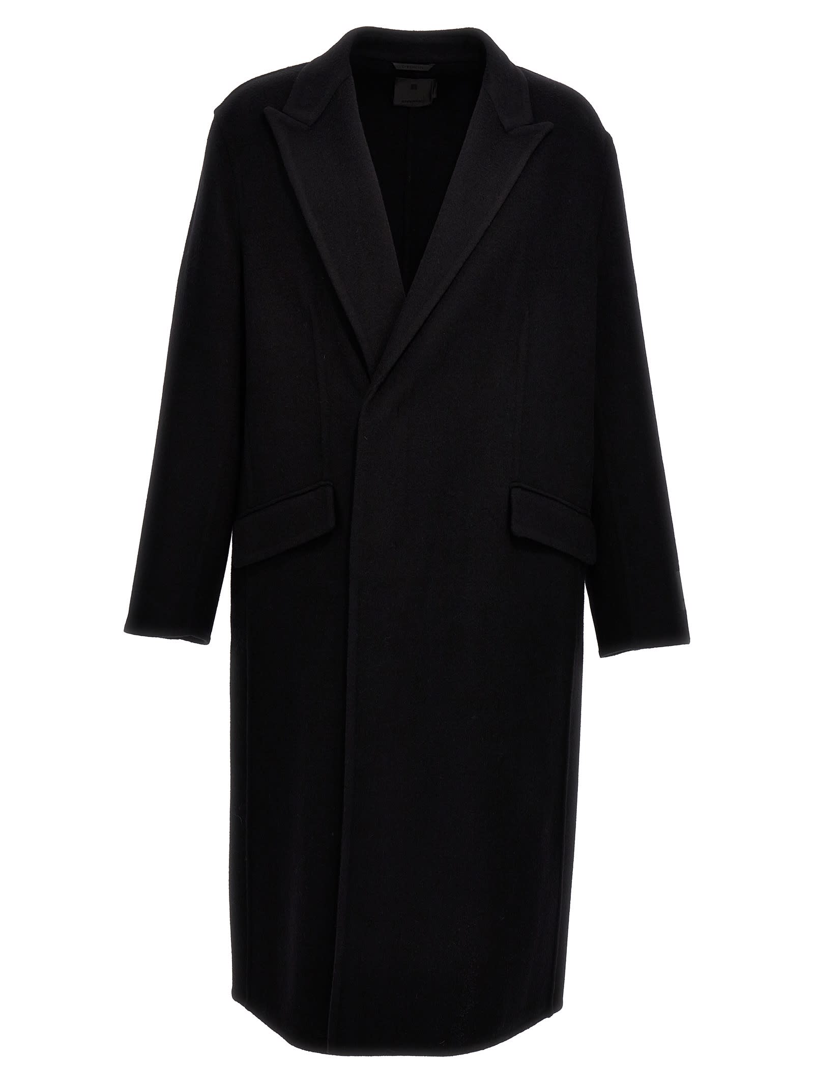 GIVENCHY COAT IN BLACK WOOL