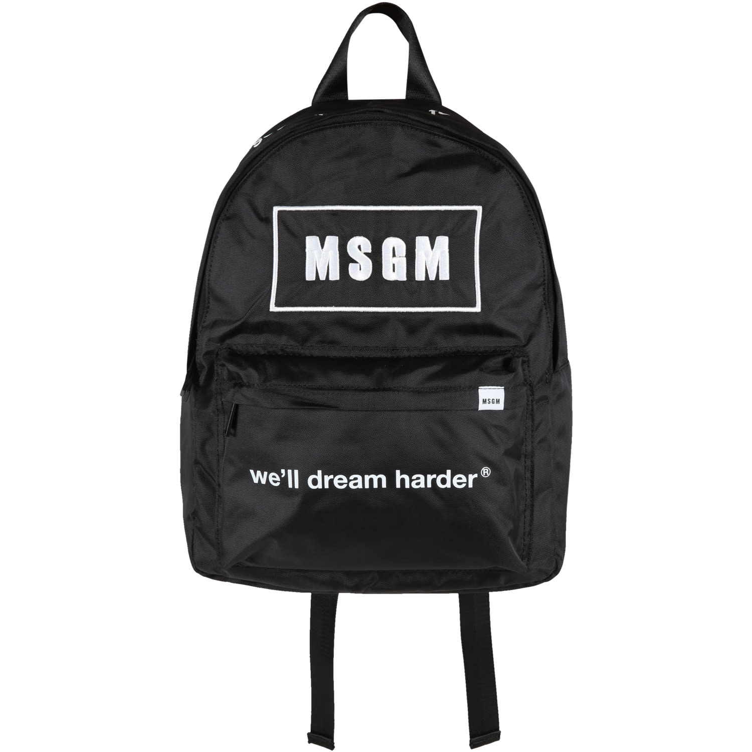 MSGM Black Backpack For Girl With Logo