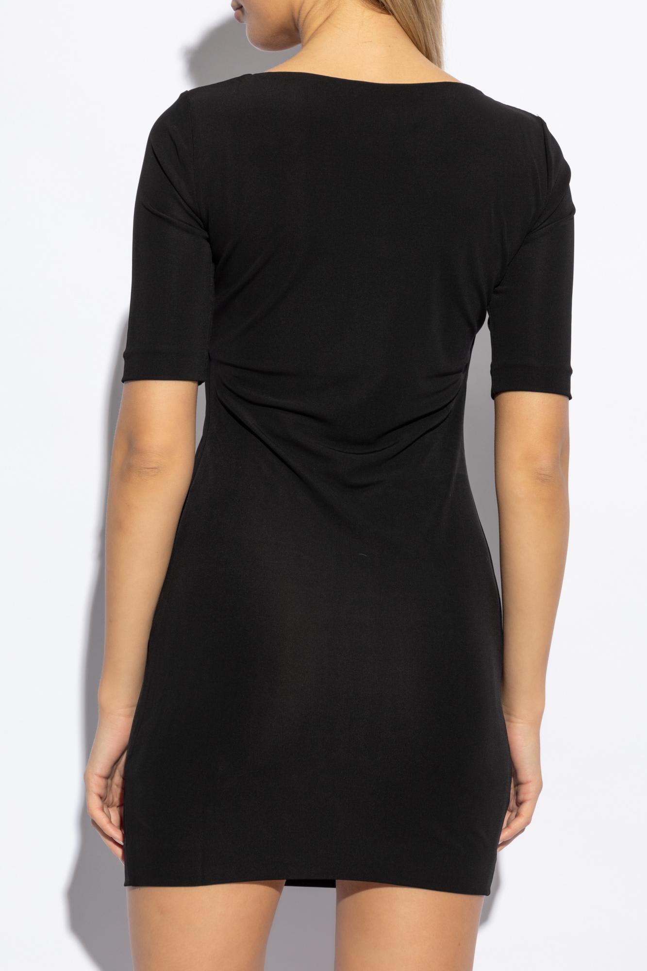 Shop Dsquared2 Dress With Logo In Black