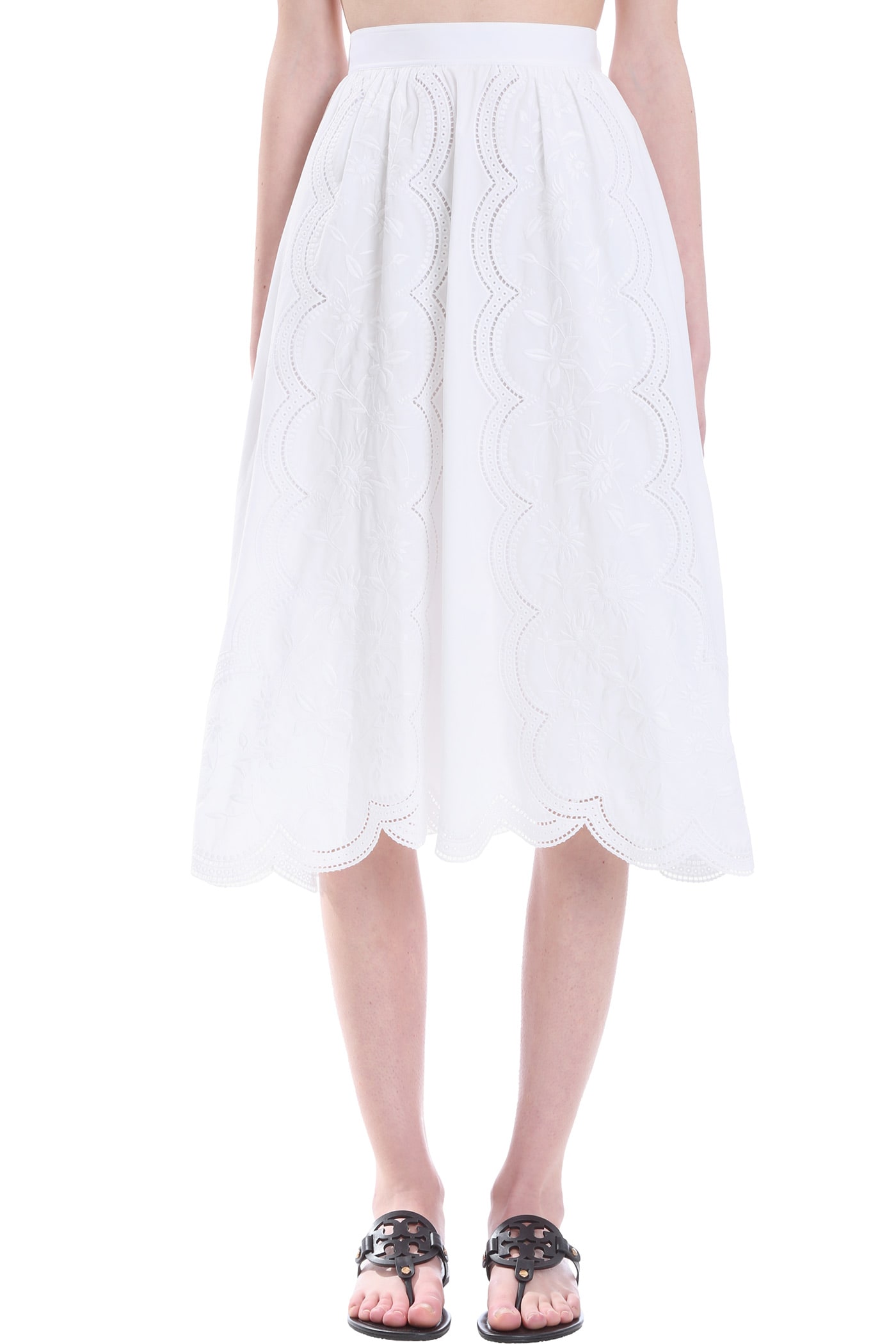 Tory Burch Skirt In White Polyester
