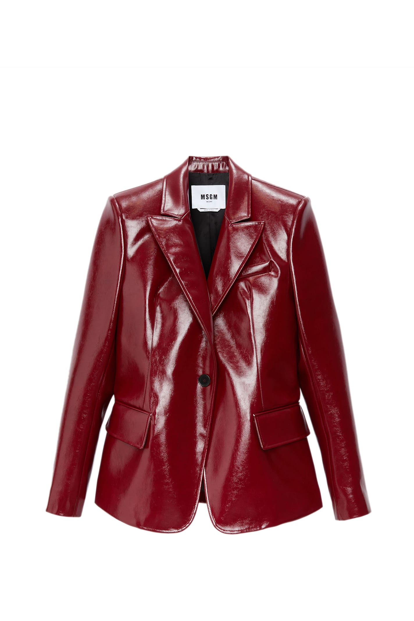 Shop Msgm Jacket In Bordeaux