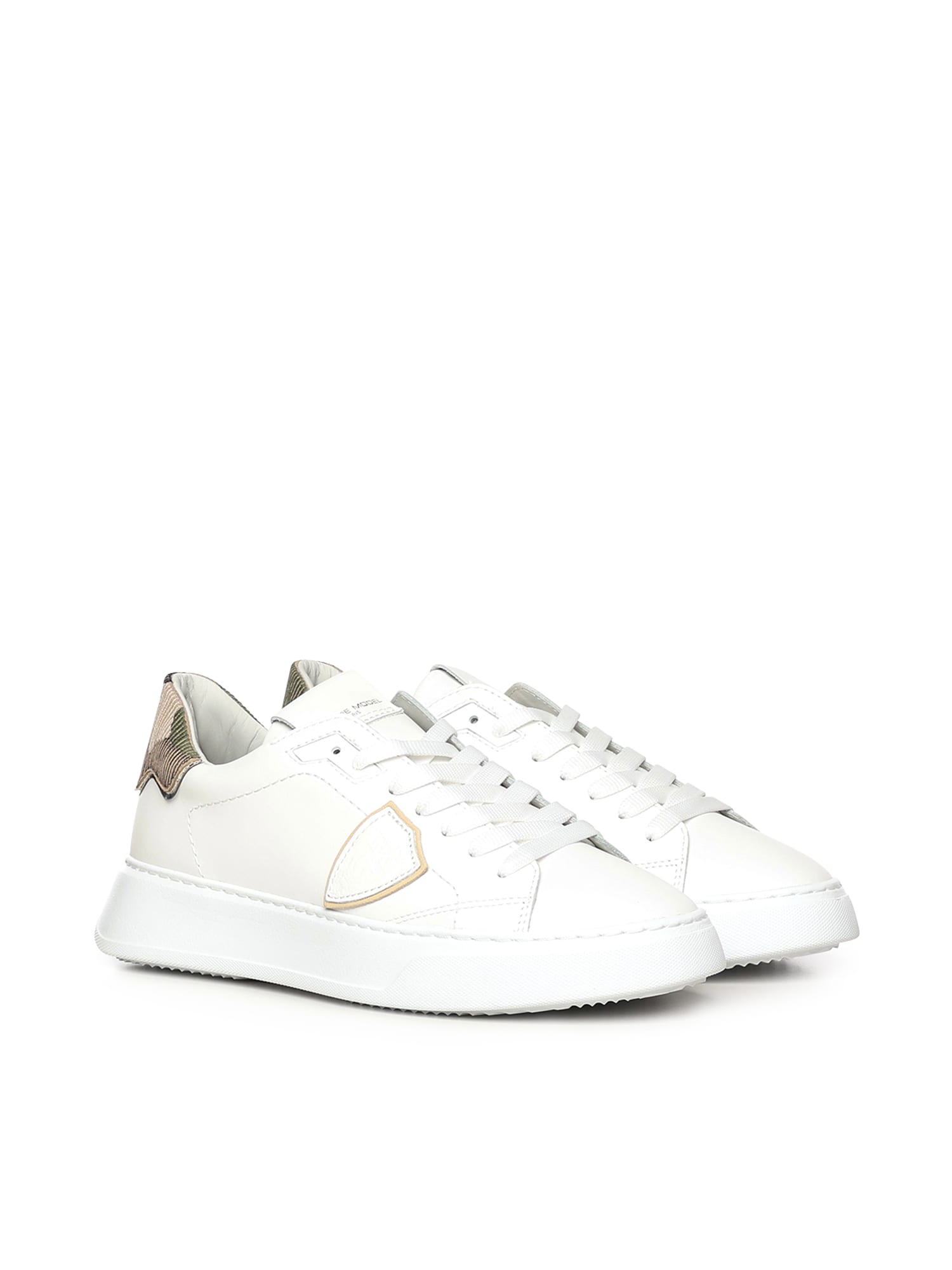Philippe Model Temple Low Sneakers In White