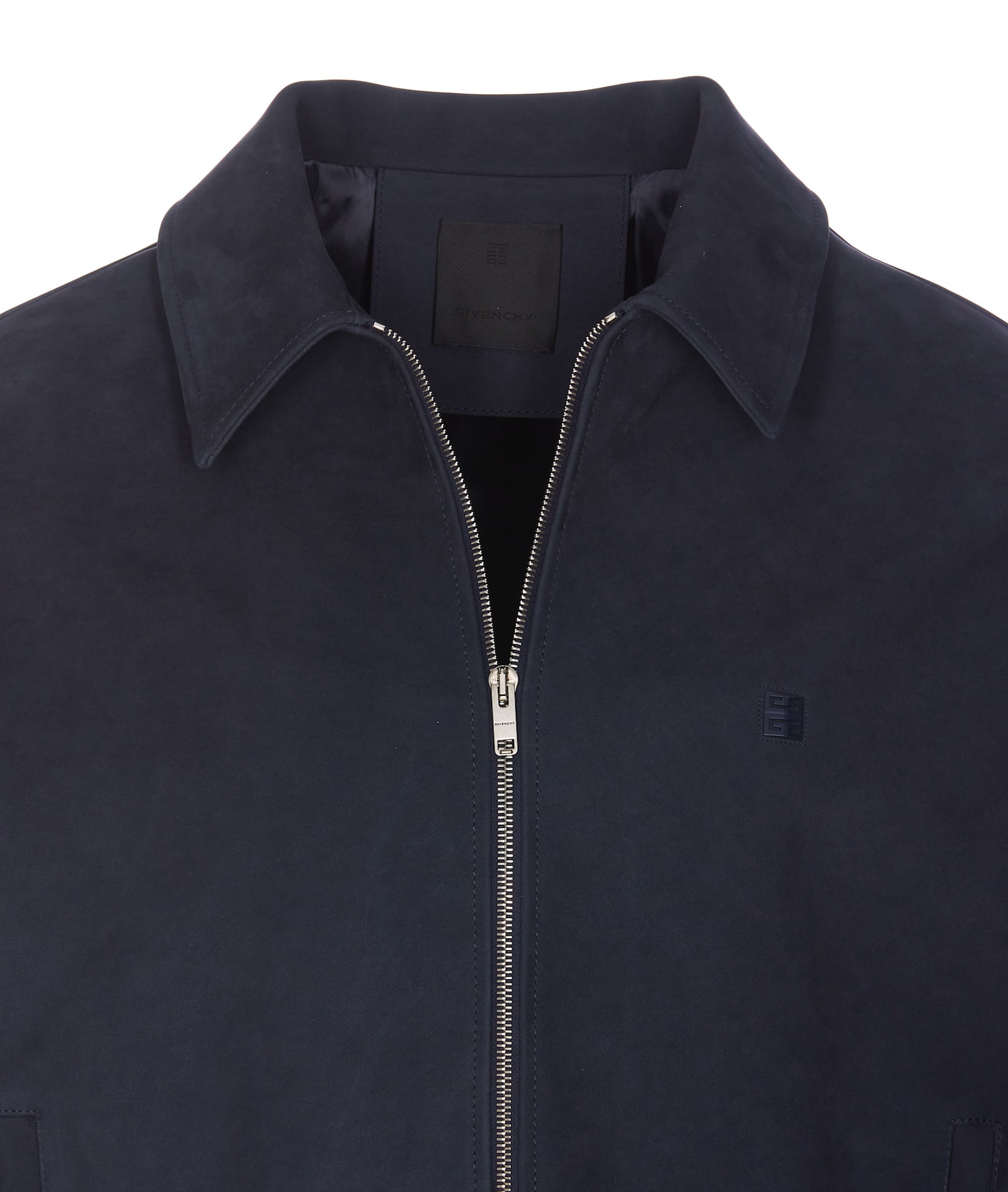 Shop Givenchy 4g Logo Bomber In Blue