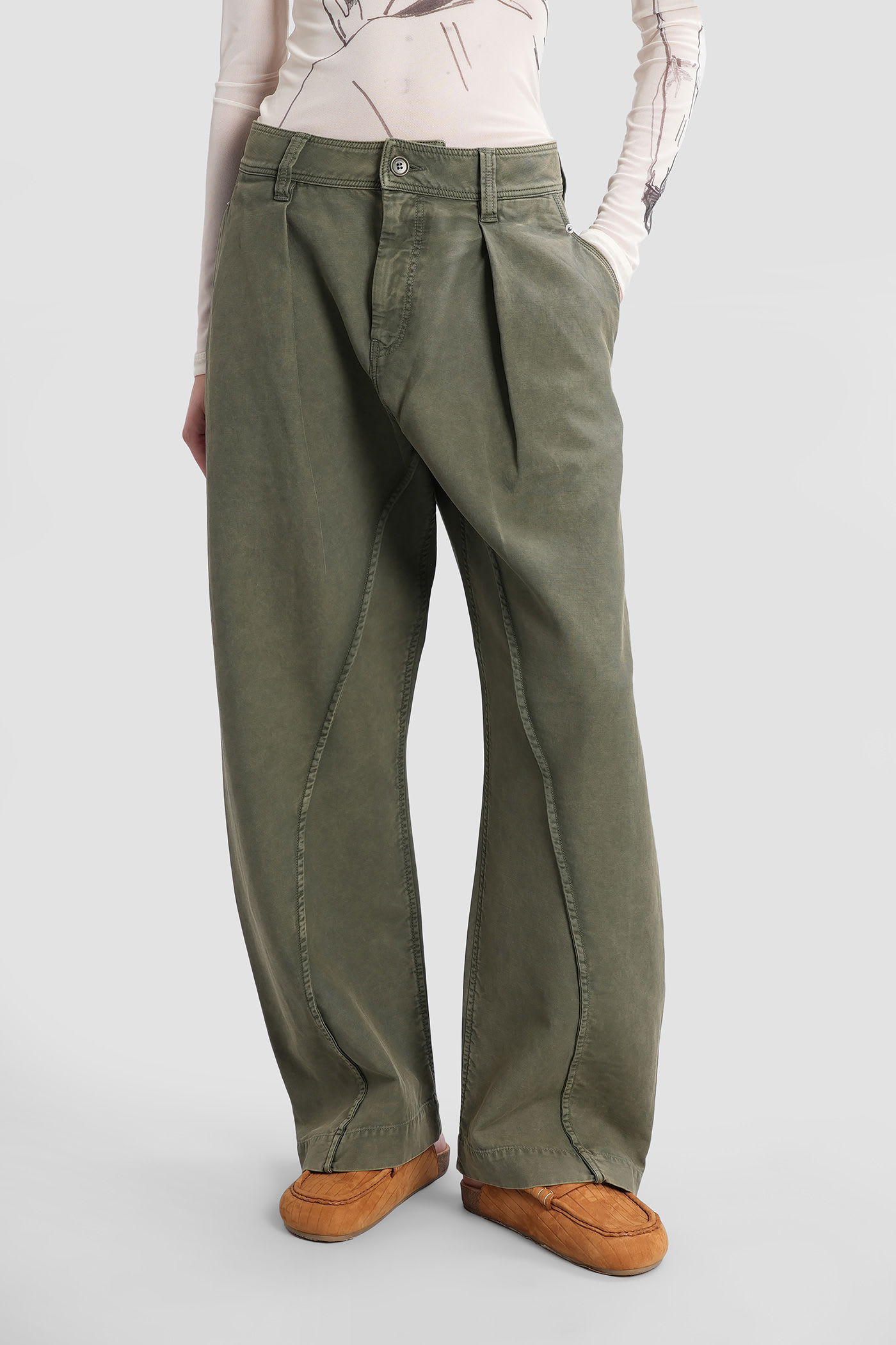 Jw Anderson Pants In Green Cotton