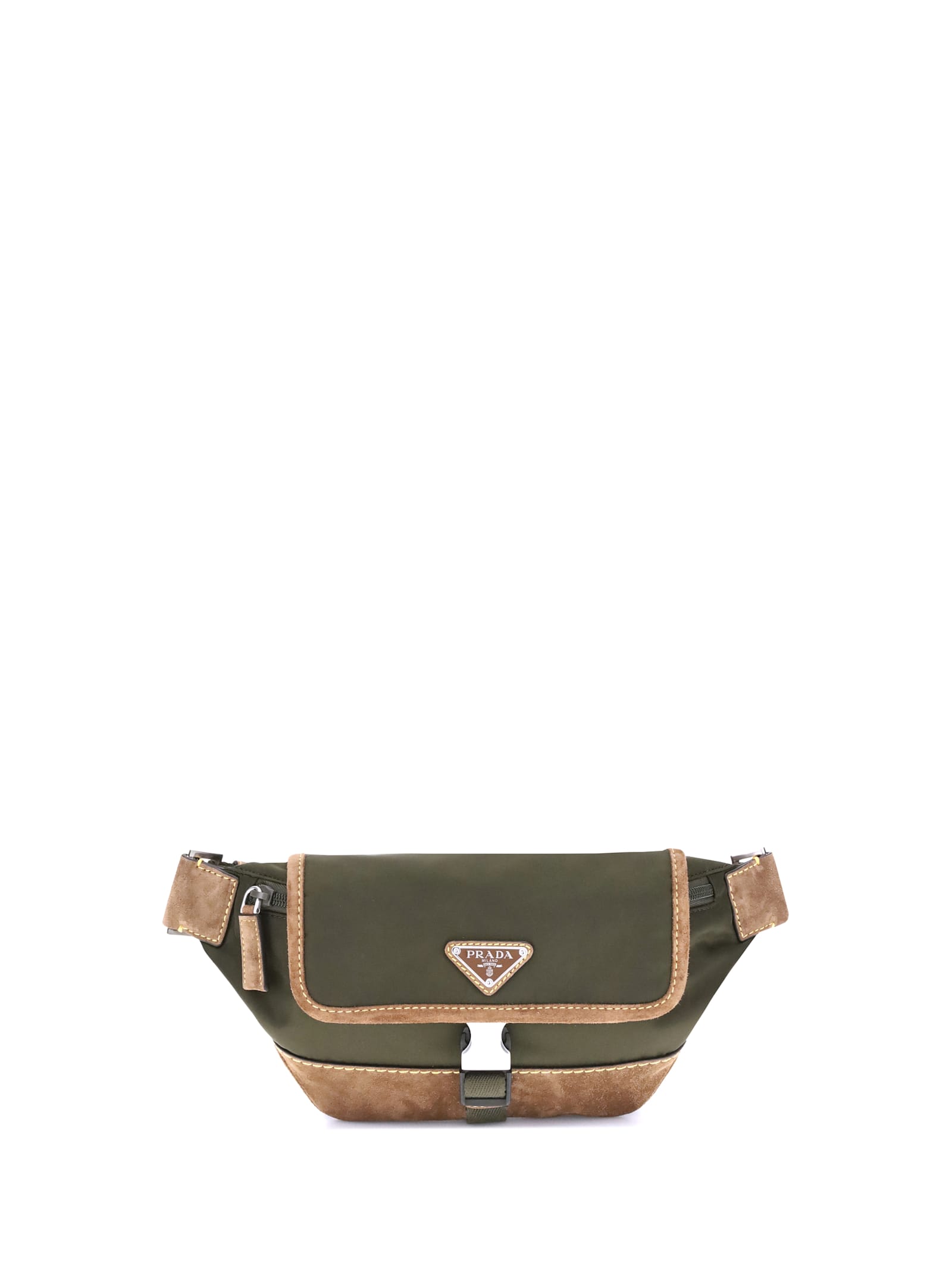 Prada Re-nylon And Suede Fanny Pack