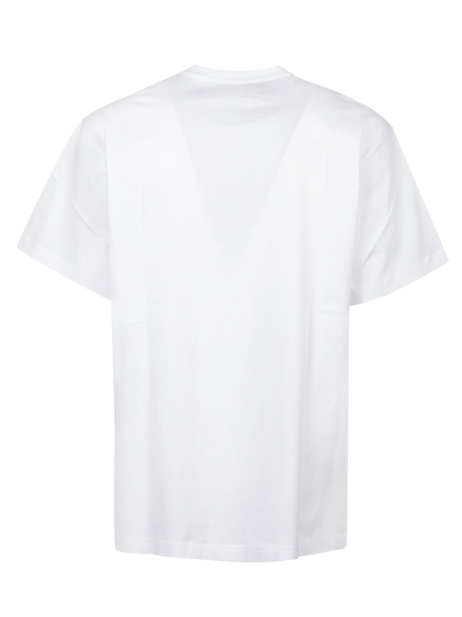 Shop Versace Jeans Couture Foulard T-shirt In White/gold