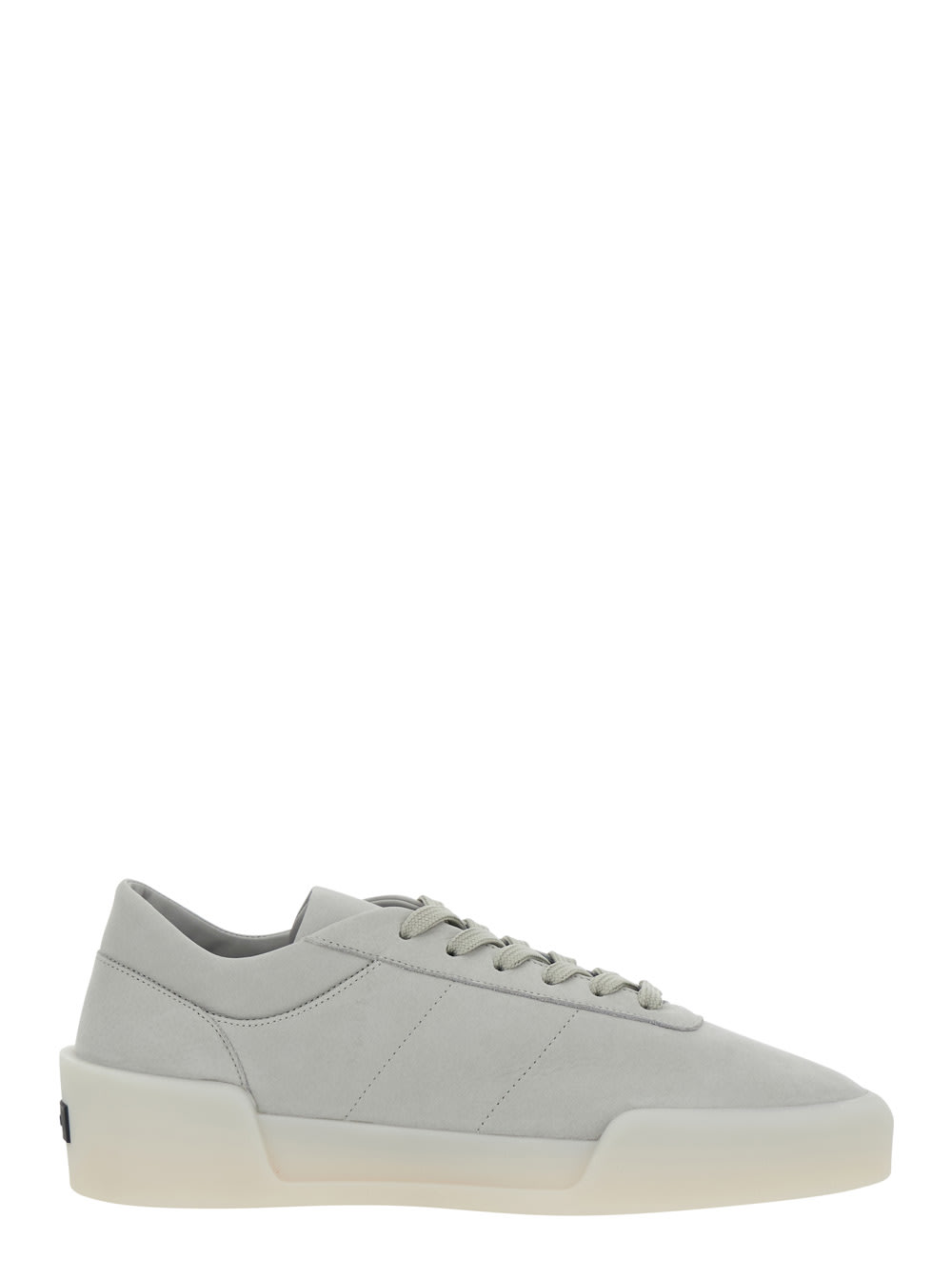 aerobic Low Grey Low Top Sneakers With Logo Patch On The Rear In Leather Man