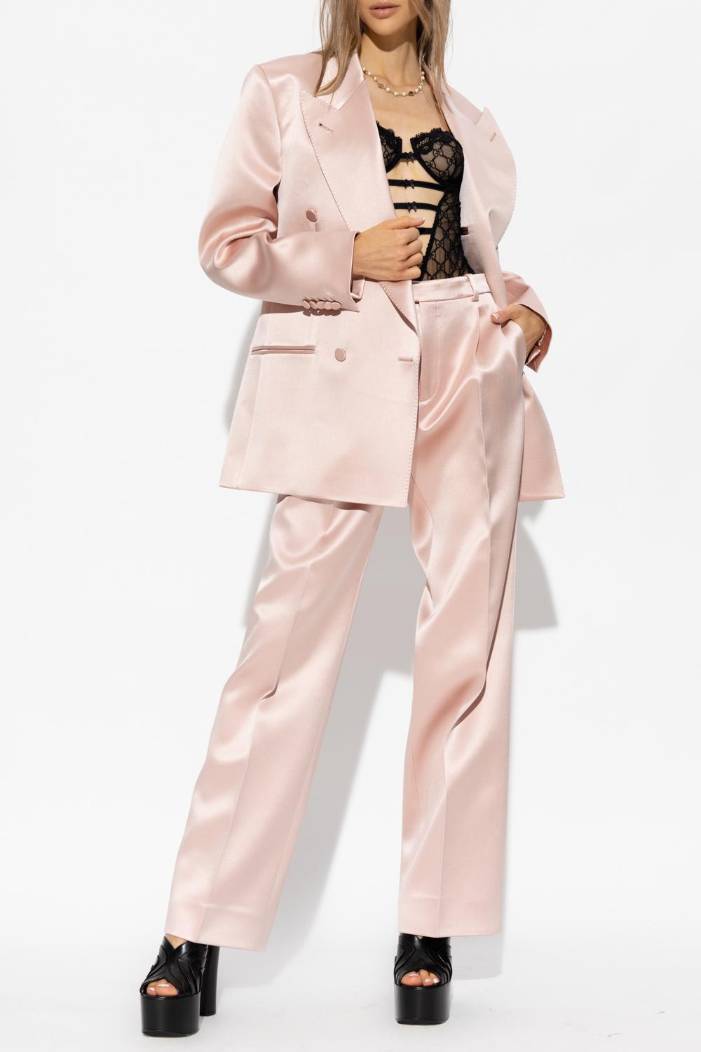 Gucci Giacca In Duchesse Di Seta In Pink