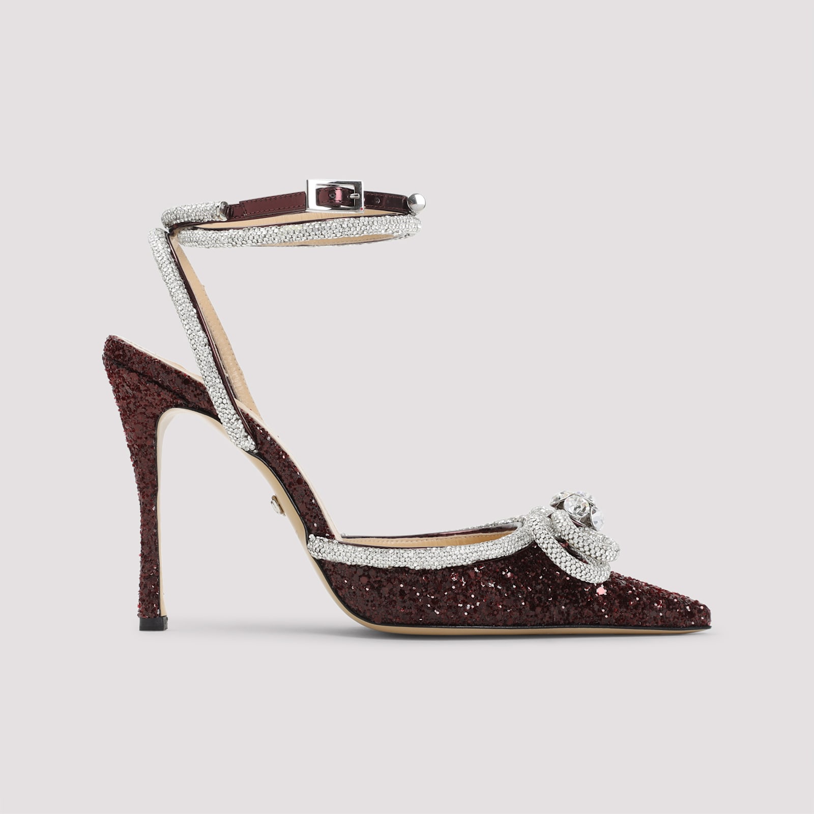 Mach & Mach Double Bow 110 Pumps In Burgundy