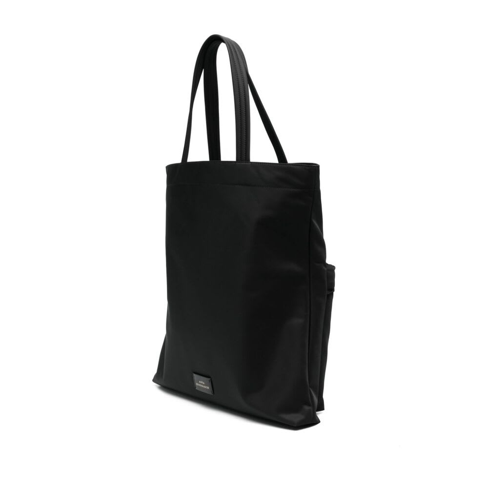 Anya Hindmarch Women Black Nylon Eyes Shopping Bag