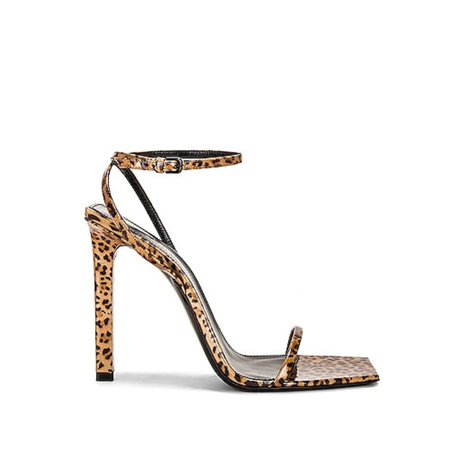 Shop Saint Laurent Pam 110 Leopard Sandals In Brown