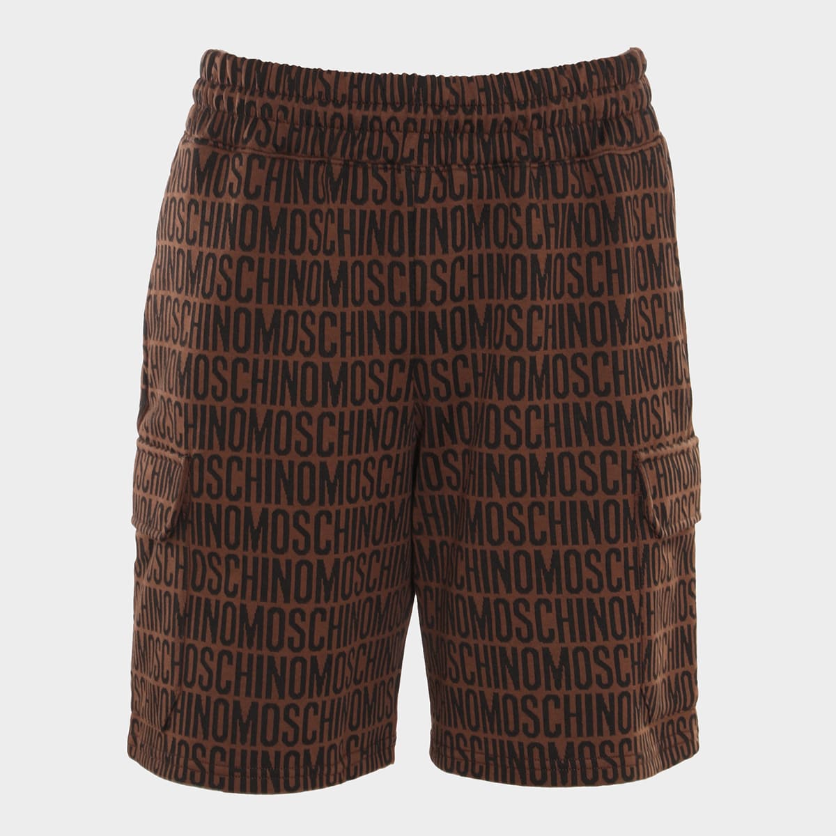 Shop Moschino Brown And Black Cotton Shorts