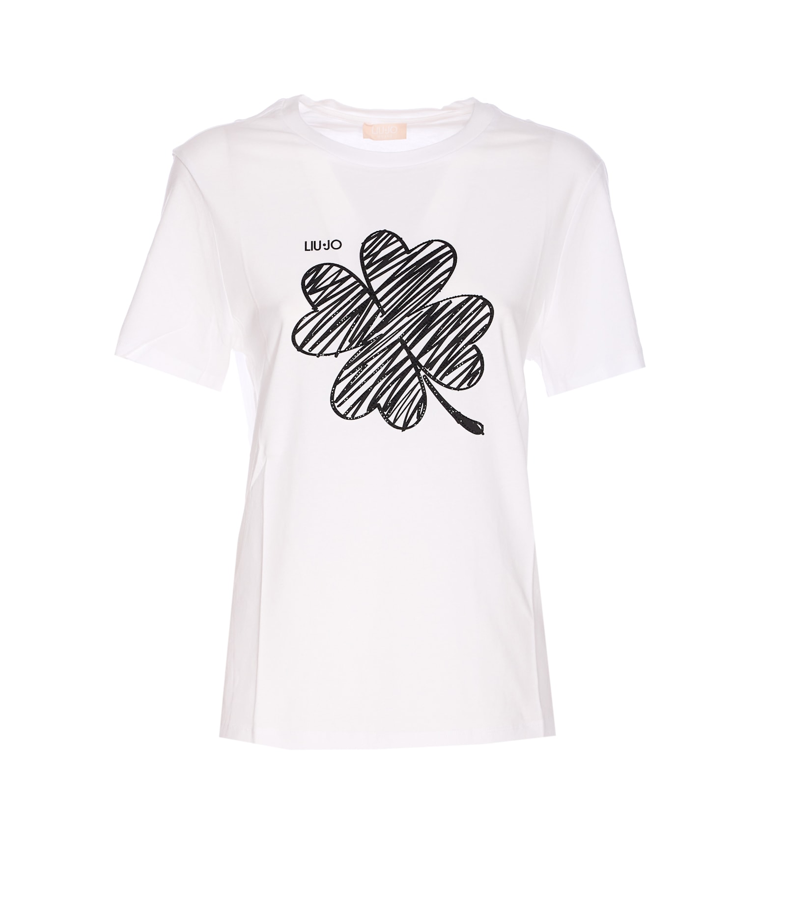 Liu •jo Graphic Print Short Sleeve T-shirt In White