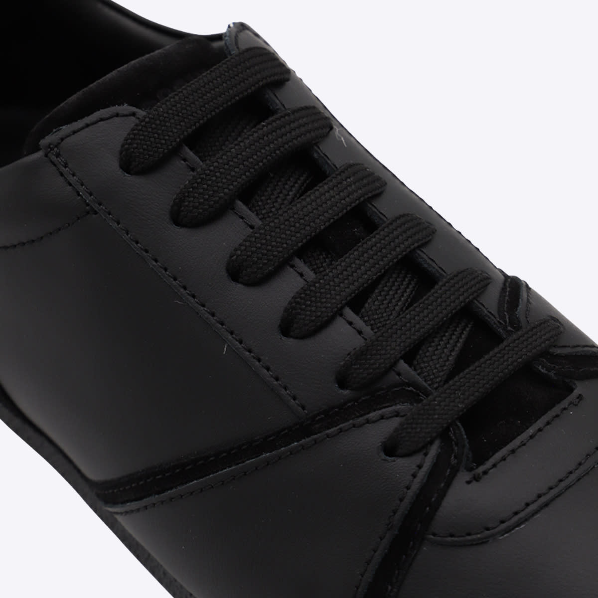 Moschino Low Top Sneakers Rubber Sole In Black