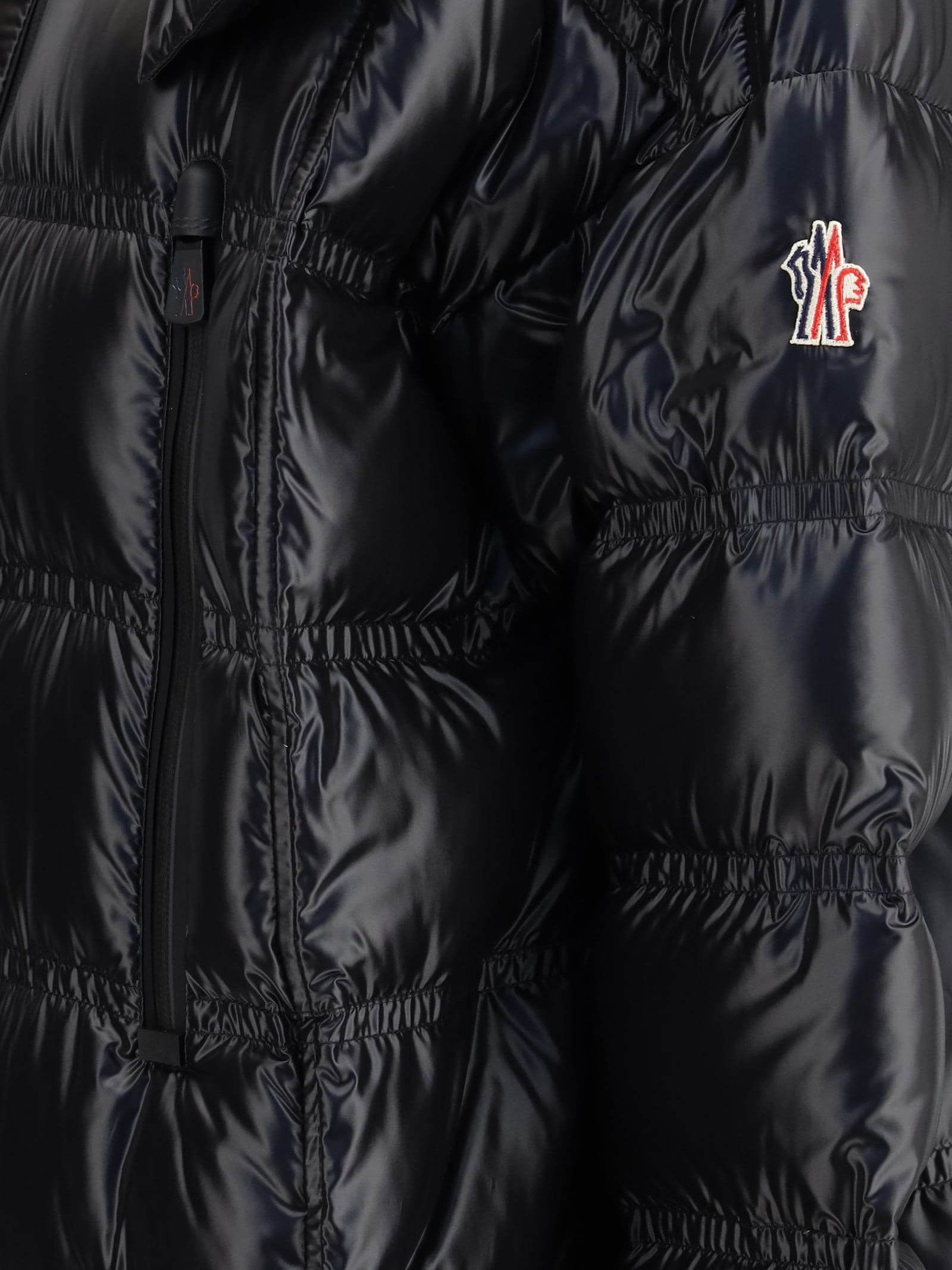 Moncler Rochelairs Long Down Jacket In Black