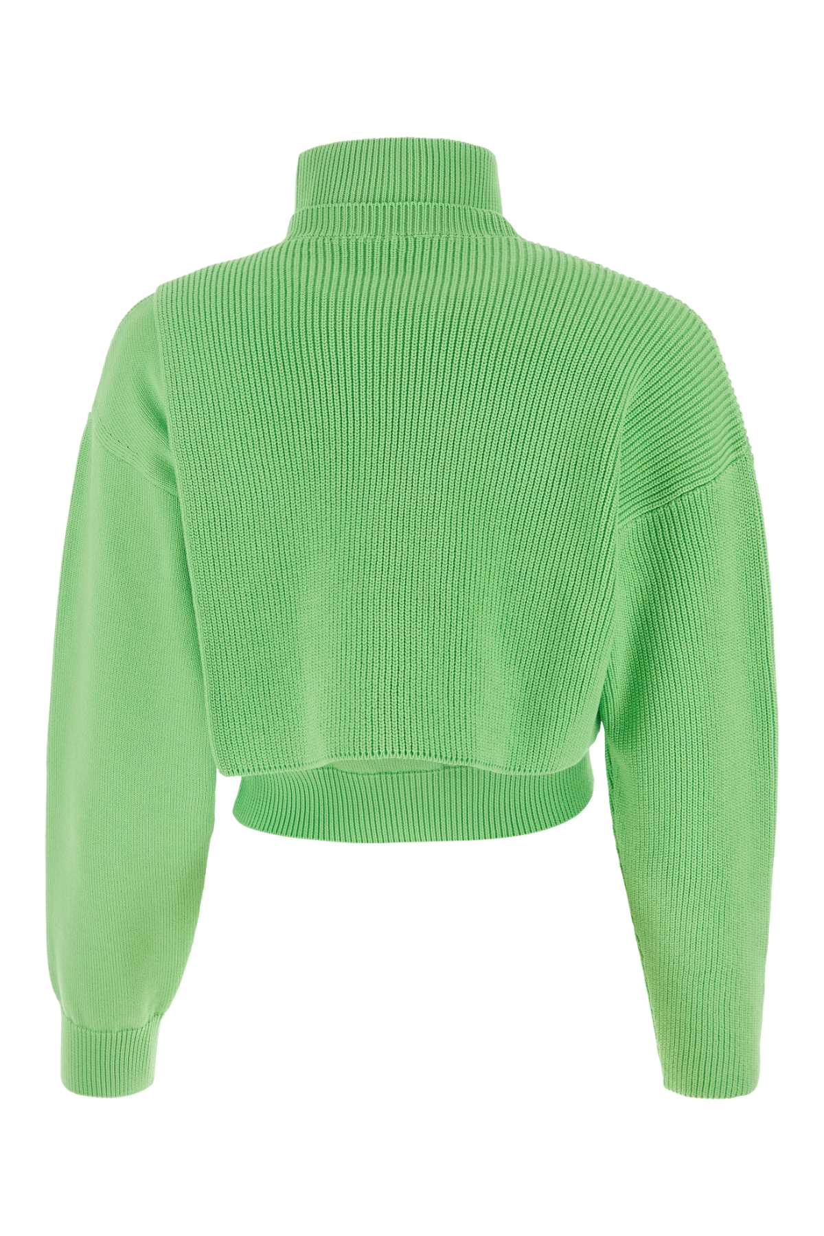 Shop Fendi Light Green Stretch Cotton Sweater In Bouquet