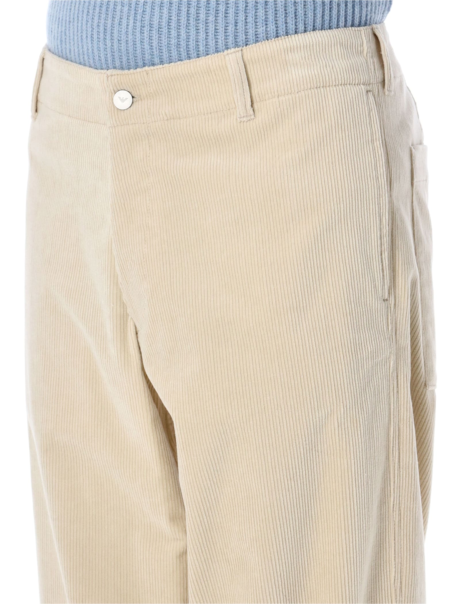 Shop Emporio Armani Corduroy Pants In 01i2