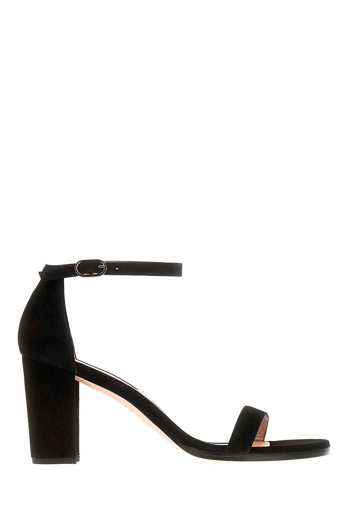 Shop Stuart Weitzman Black Suede Sandals In Blk