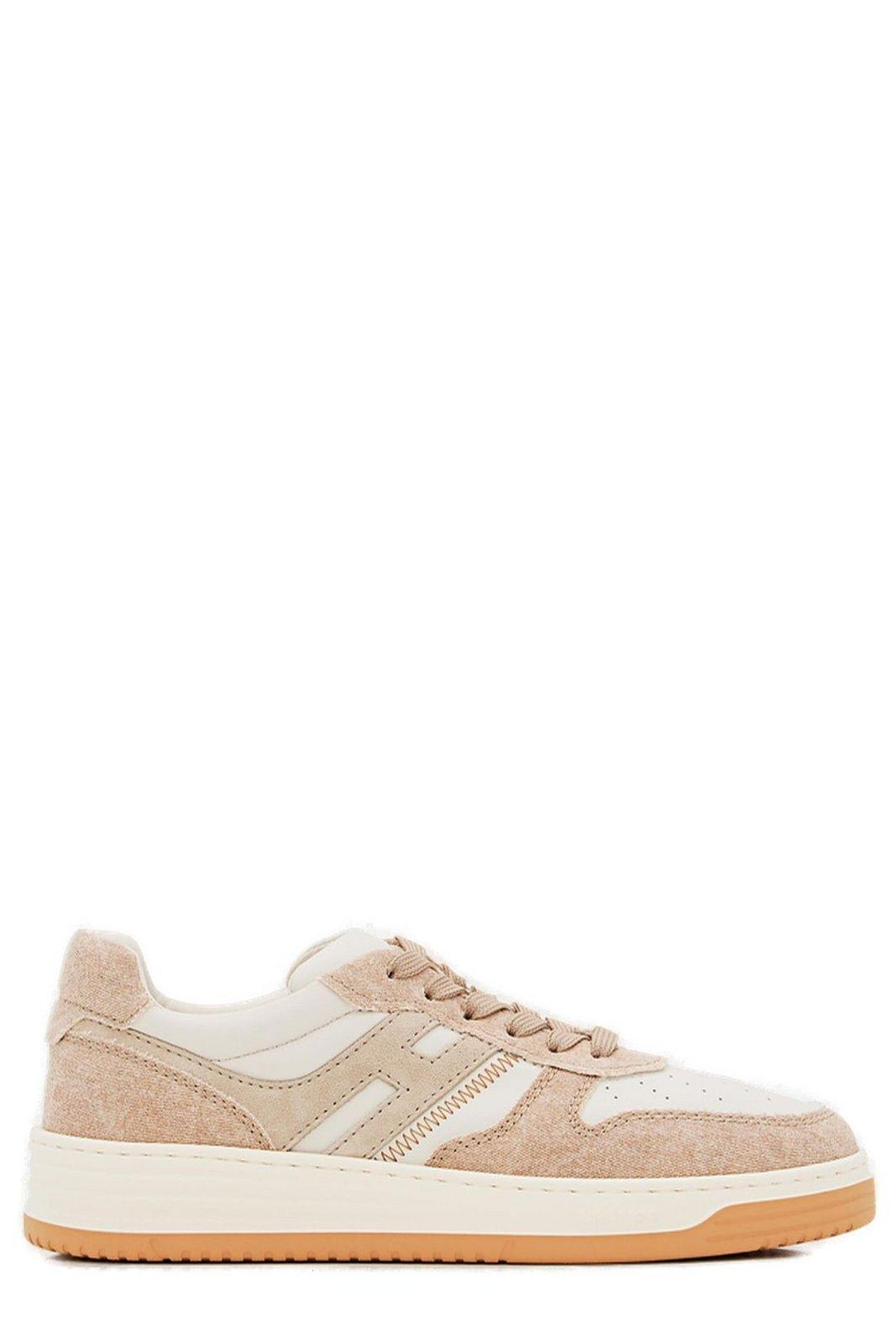 Shop Hogan H630 Lace-up Sneakers In Bianco