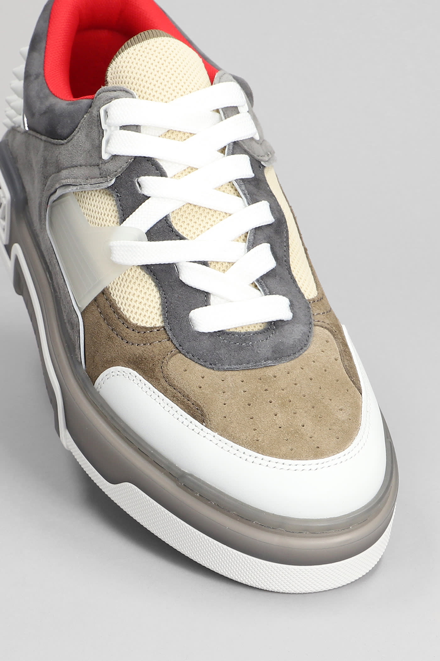 Christian Louboutin Astroloubi Sneakers In Grey Suede And Leather In Grey