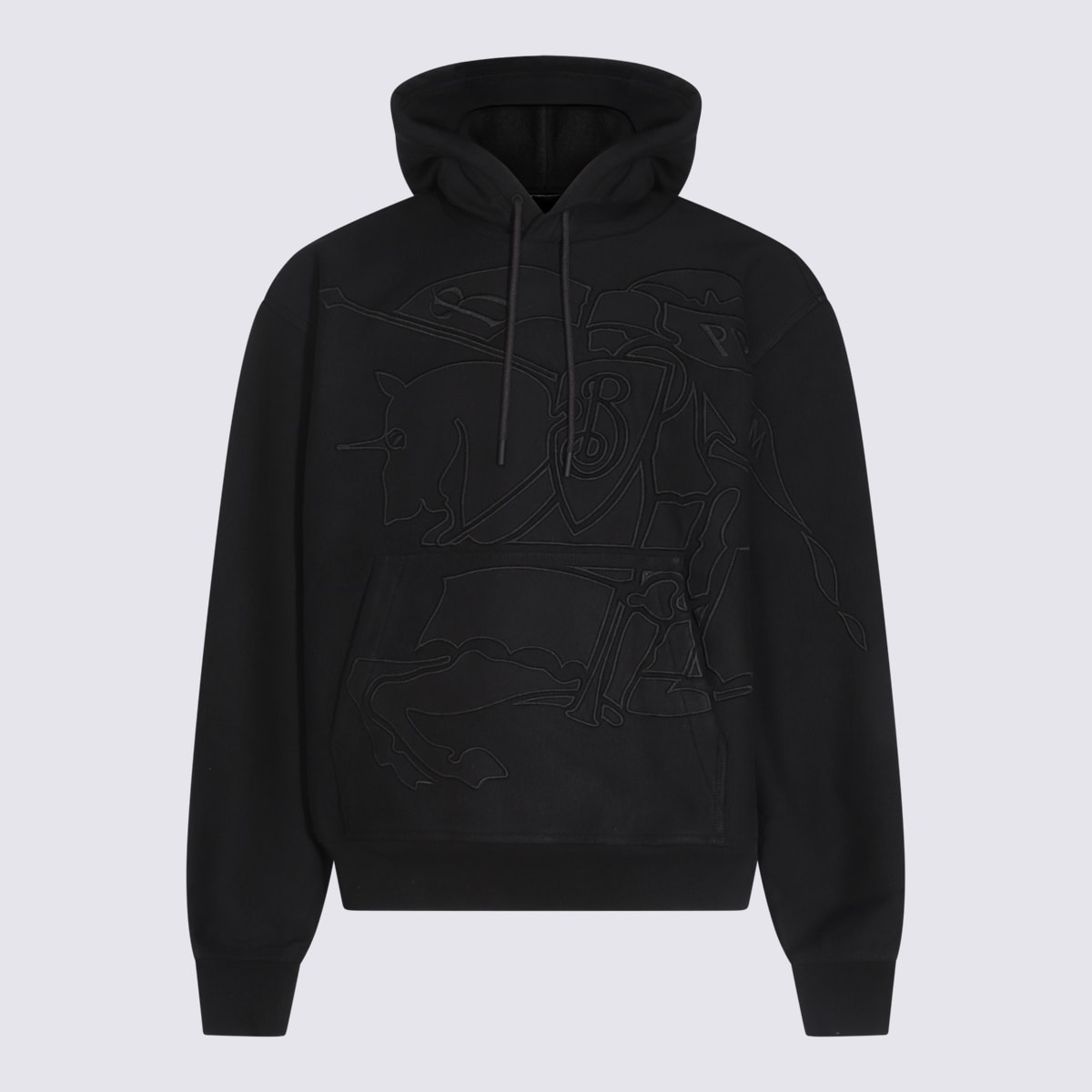 Shop Burberry Black Cotton Sweatshirt