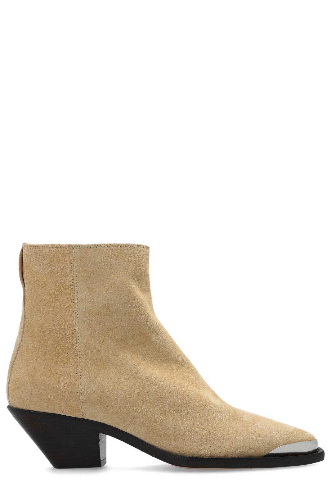 ISABEL MARANT POINTED TOE ZIPPED ANKLE BOOTS