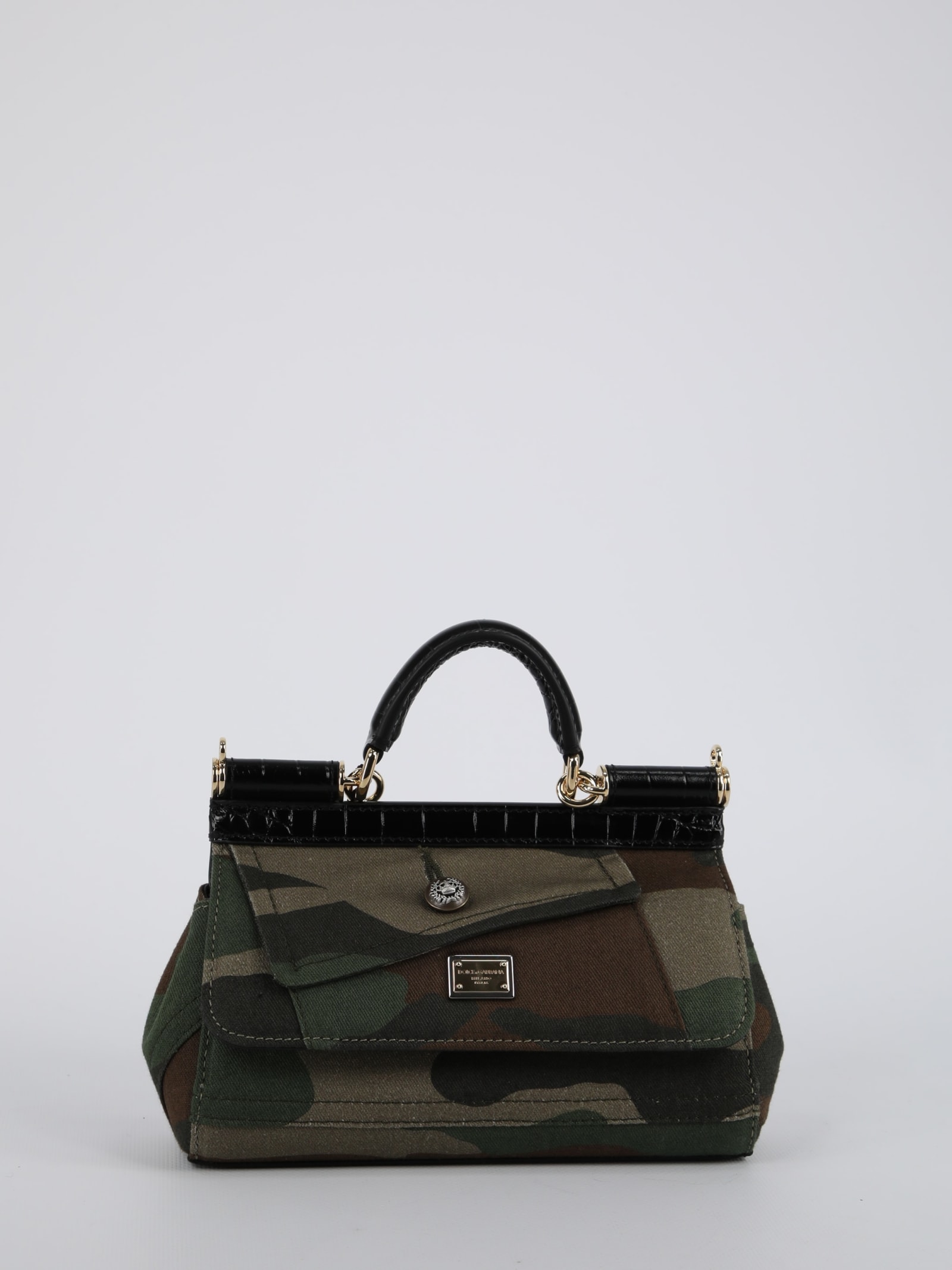 Dolce & Gabbana Camouflage Small Sicily Bag