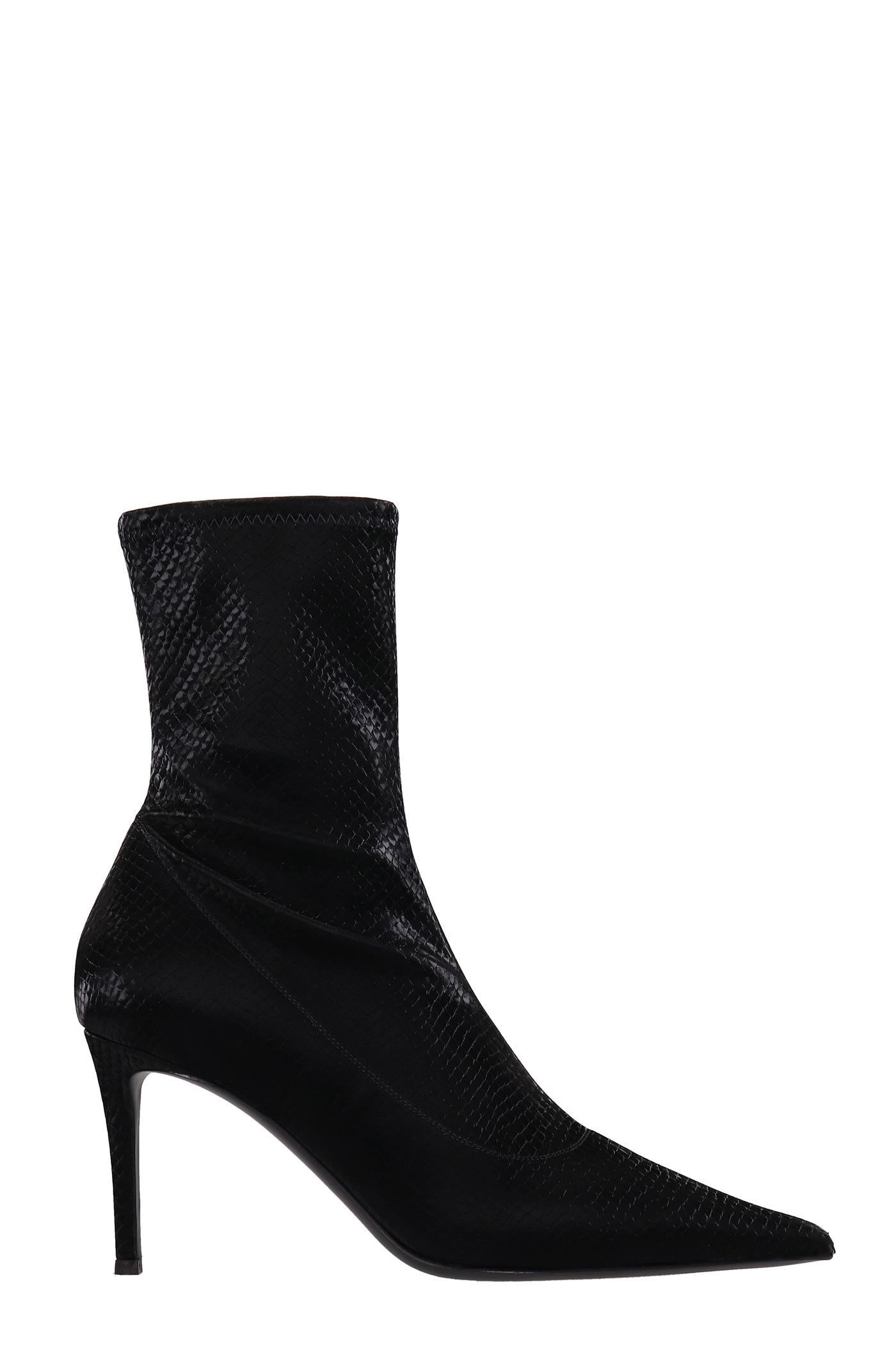 Giuseppe Zanotti Ametista High Heels Ankle Boots In Black Leather