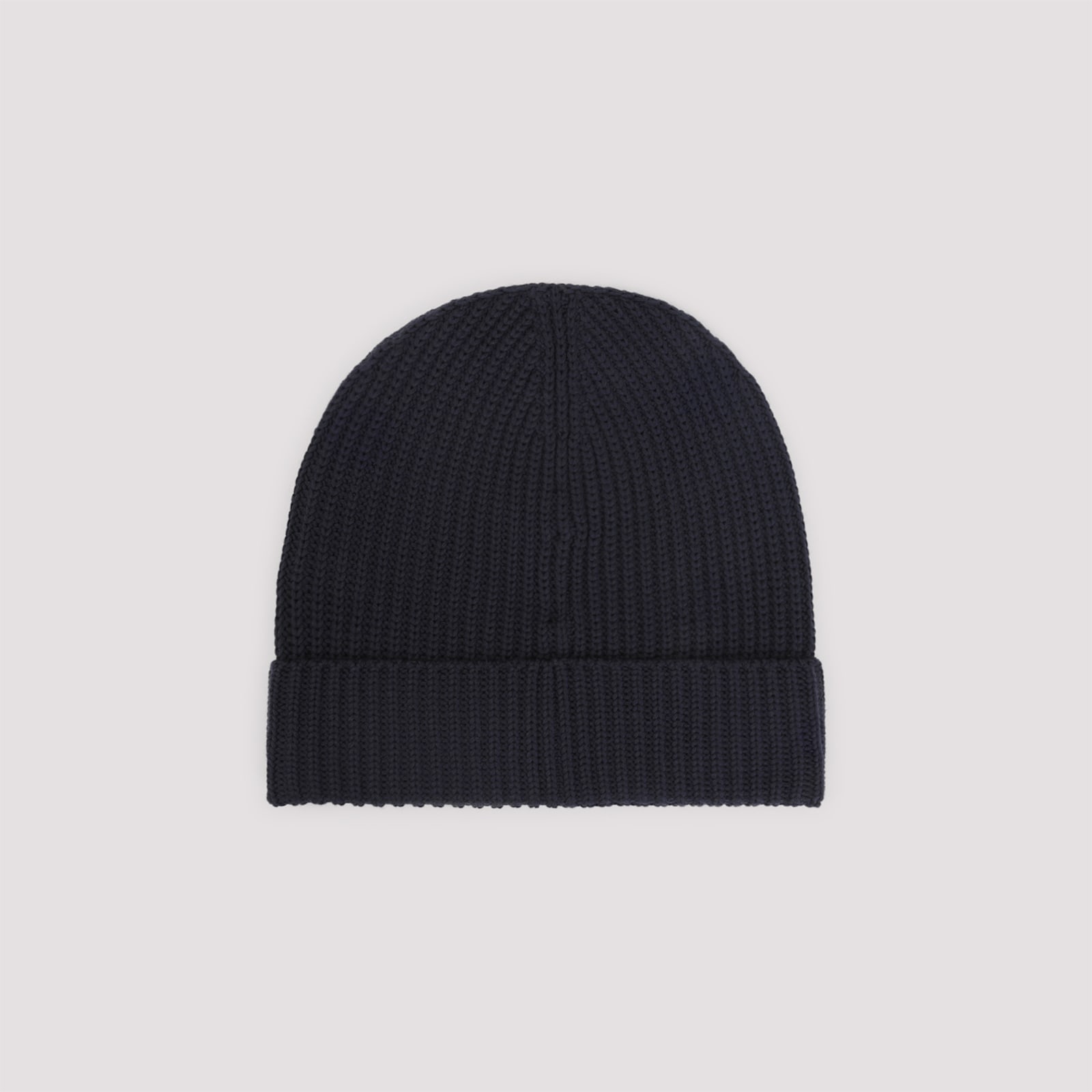 Brioni Wool Knitted Beanie In Black