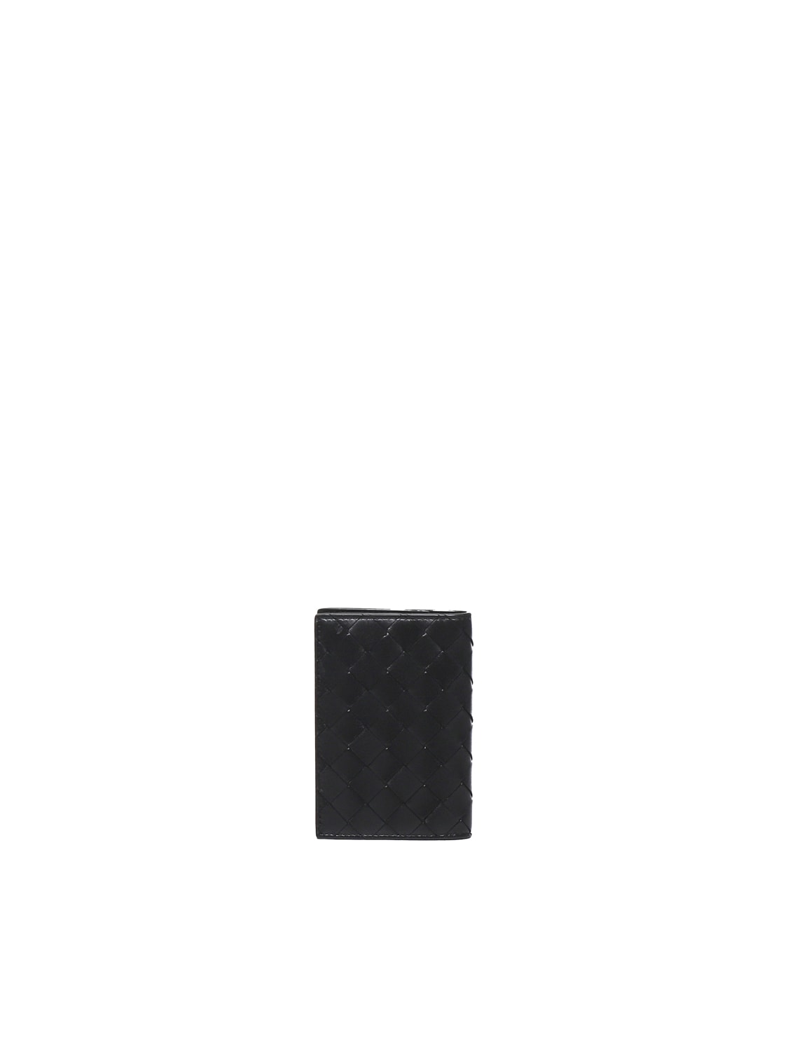 Shop Bottega Veneta Braided Passport Holder In Black