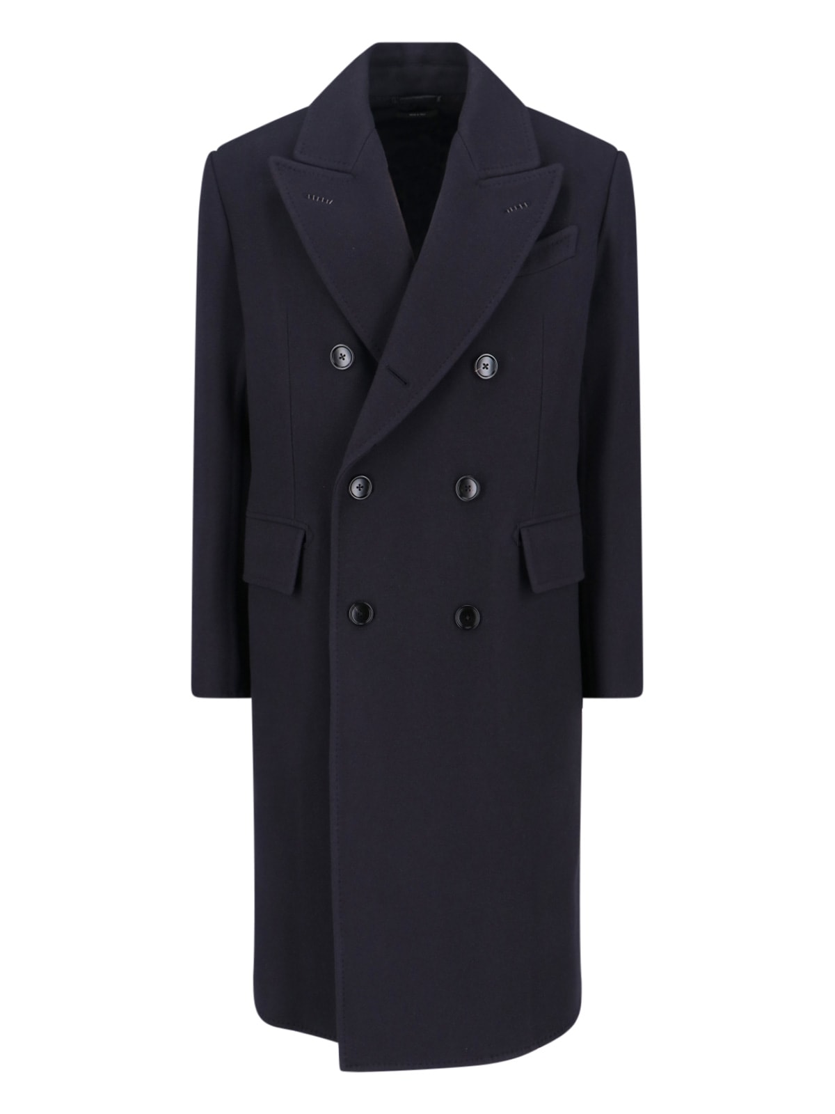 Tom Ford Virgin Wool Coat In Blue