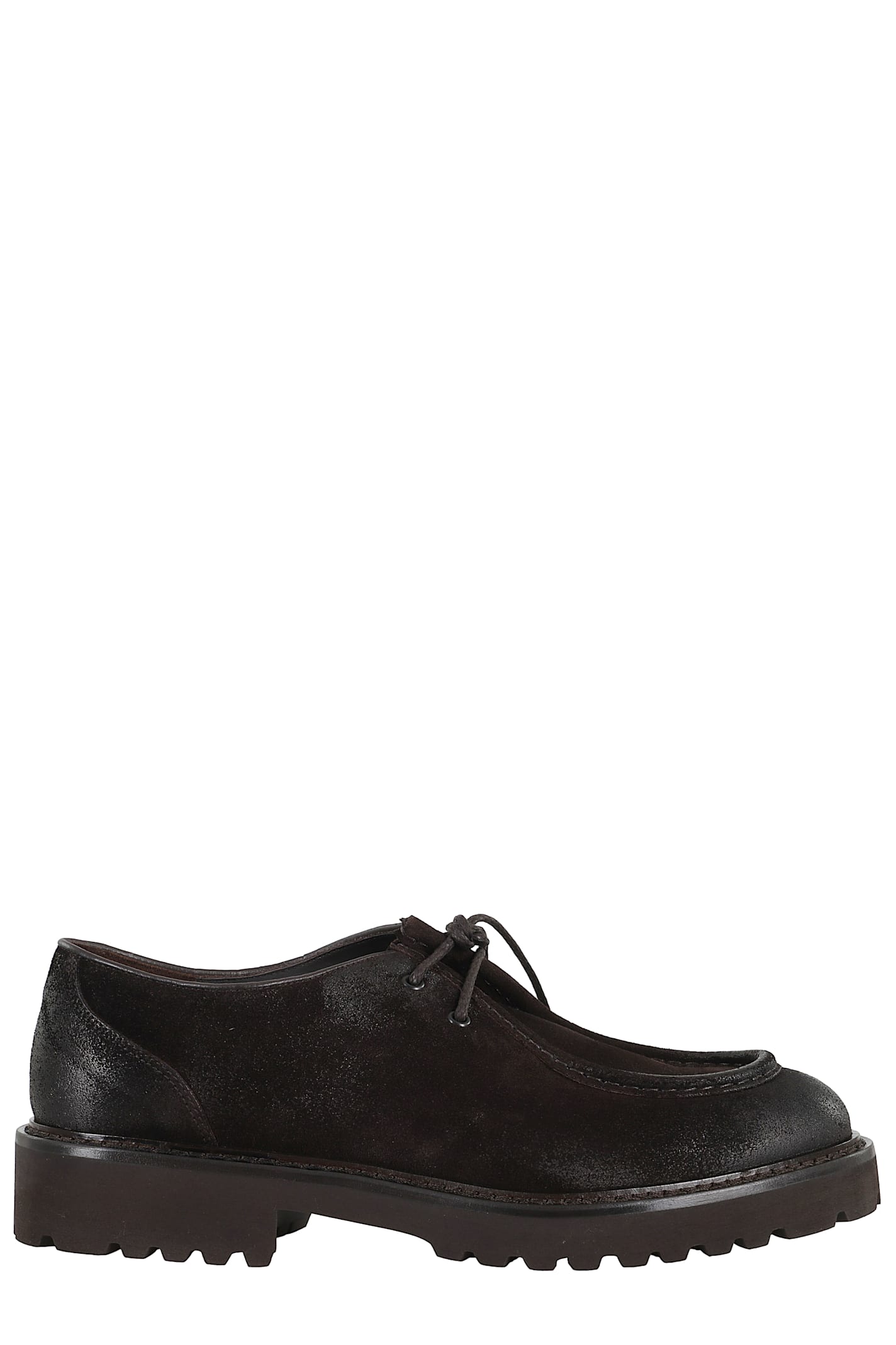 Doucal's Brown Suede Derby Shoes With Lace-up Closure In Brown