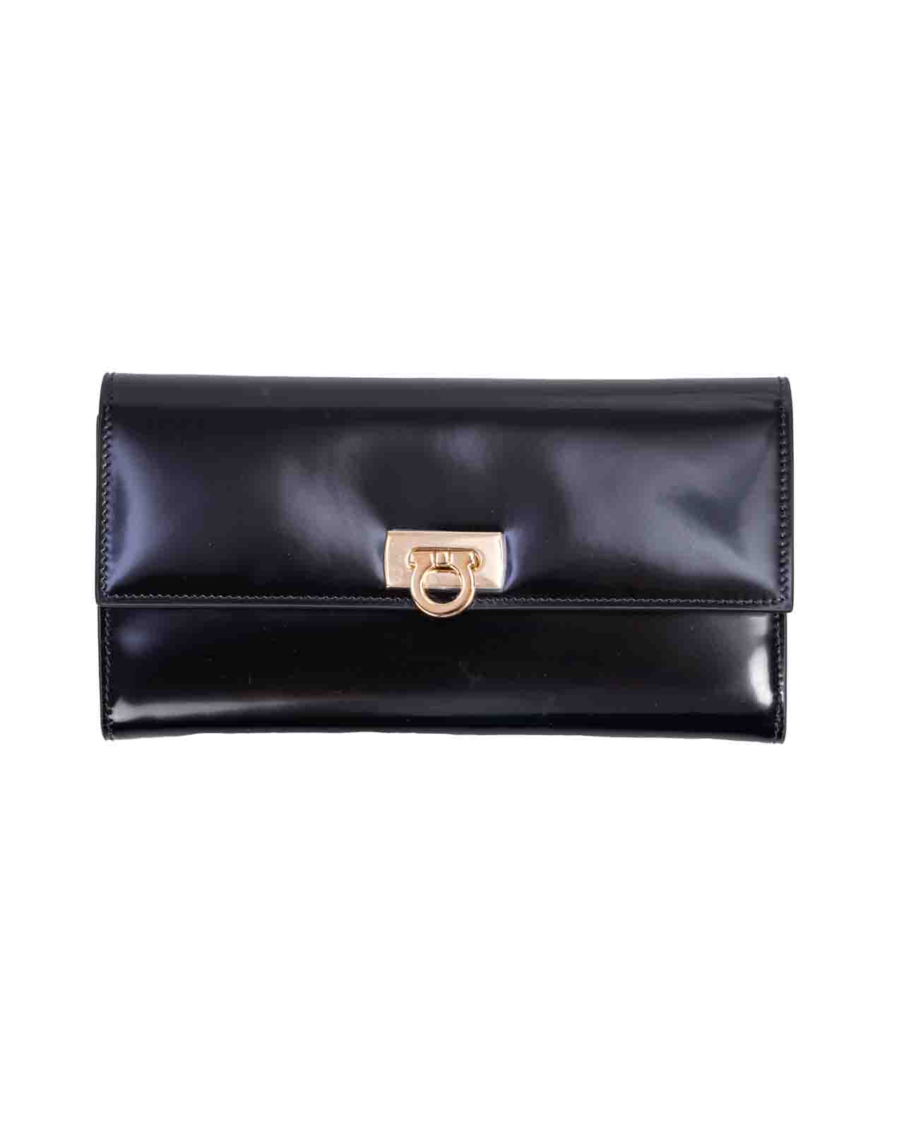 Ferragamo Salvatore Continental Wallet In Black