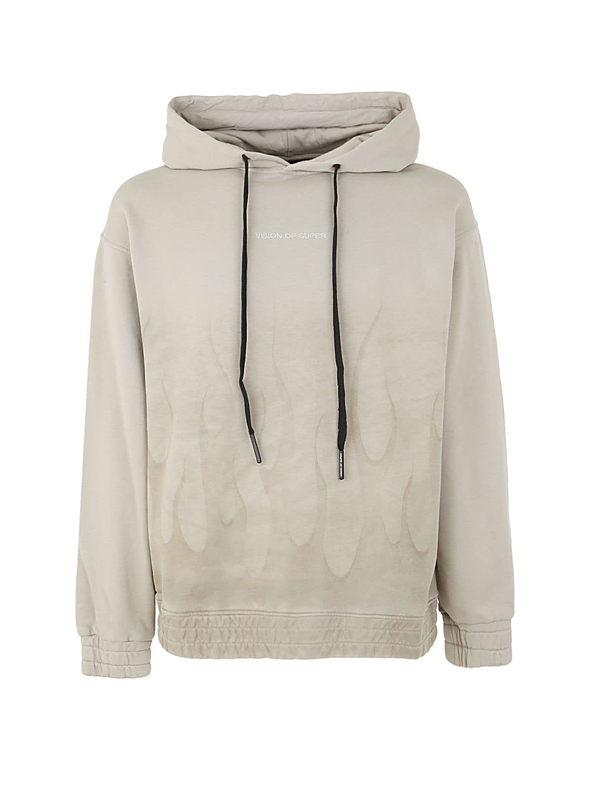 Vision Of Super London Fog Hoodie With Corrosive Flames In London Fog